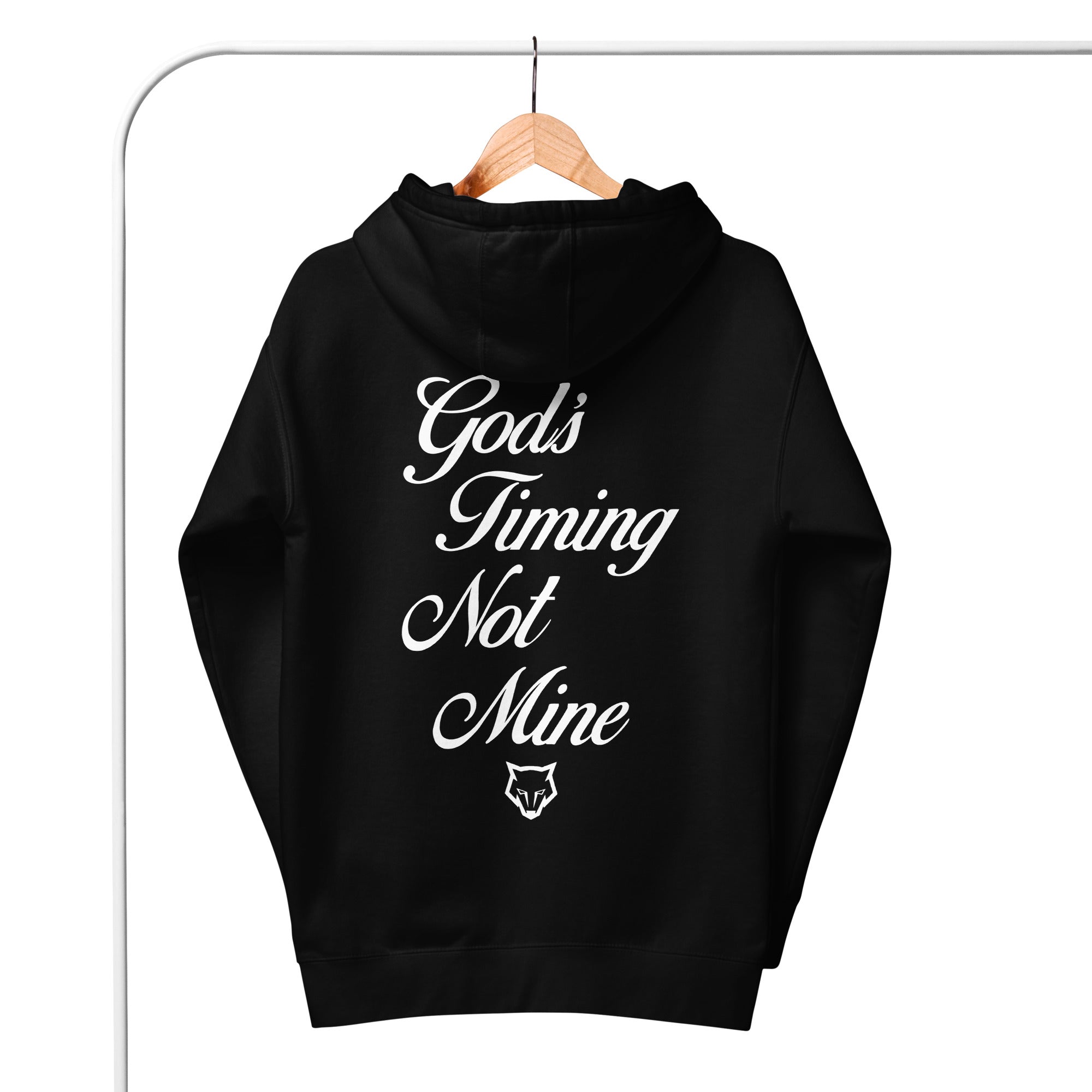 Unisex God's Timing Not Mine Premium Hoodie - Black