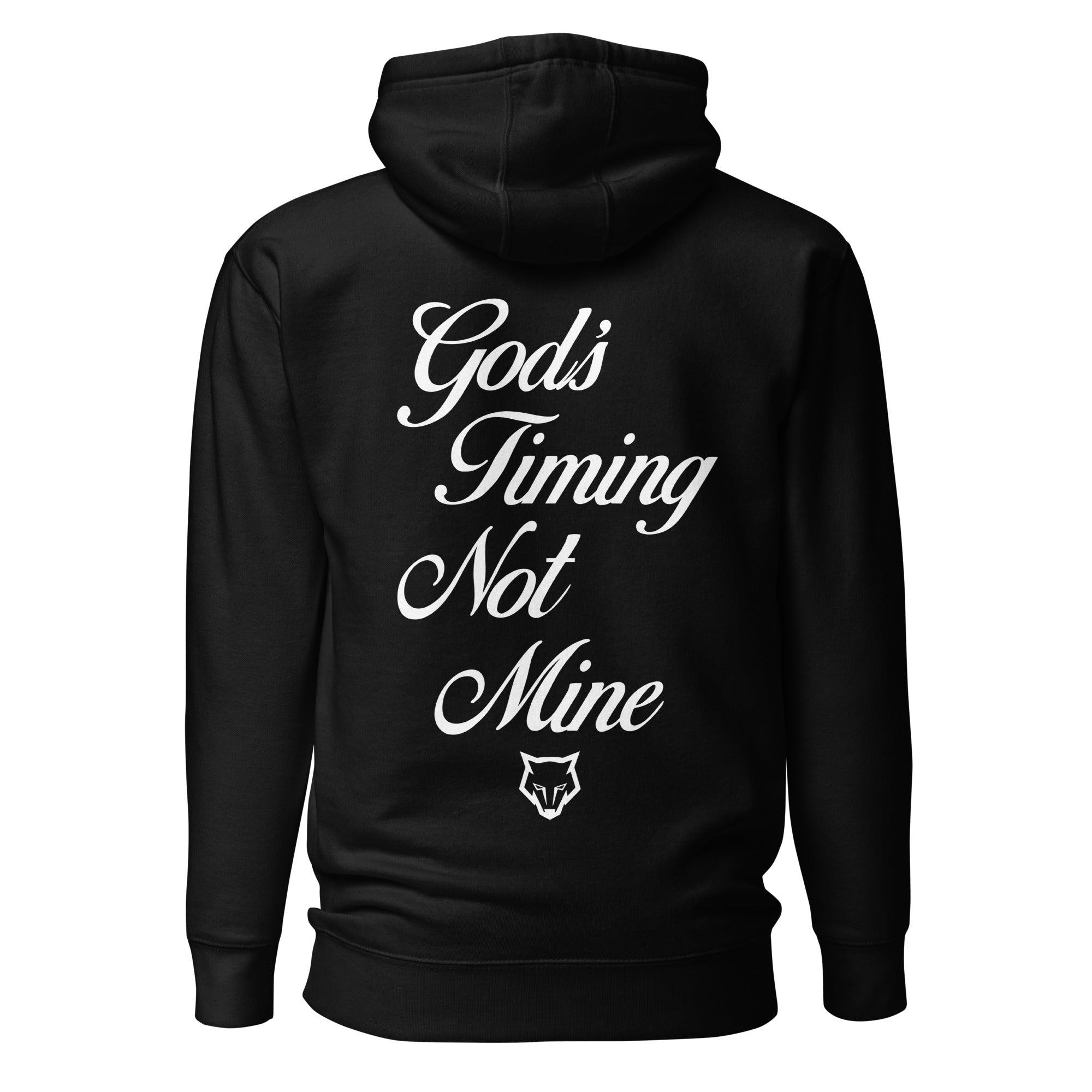 Unisex God's Timing Not Mine Premium Hoodie - Black