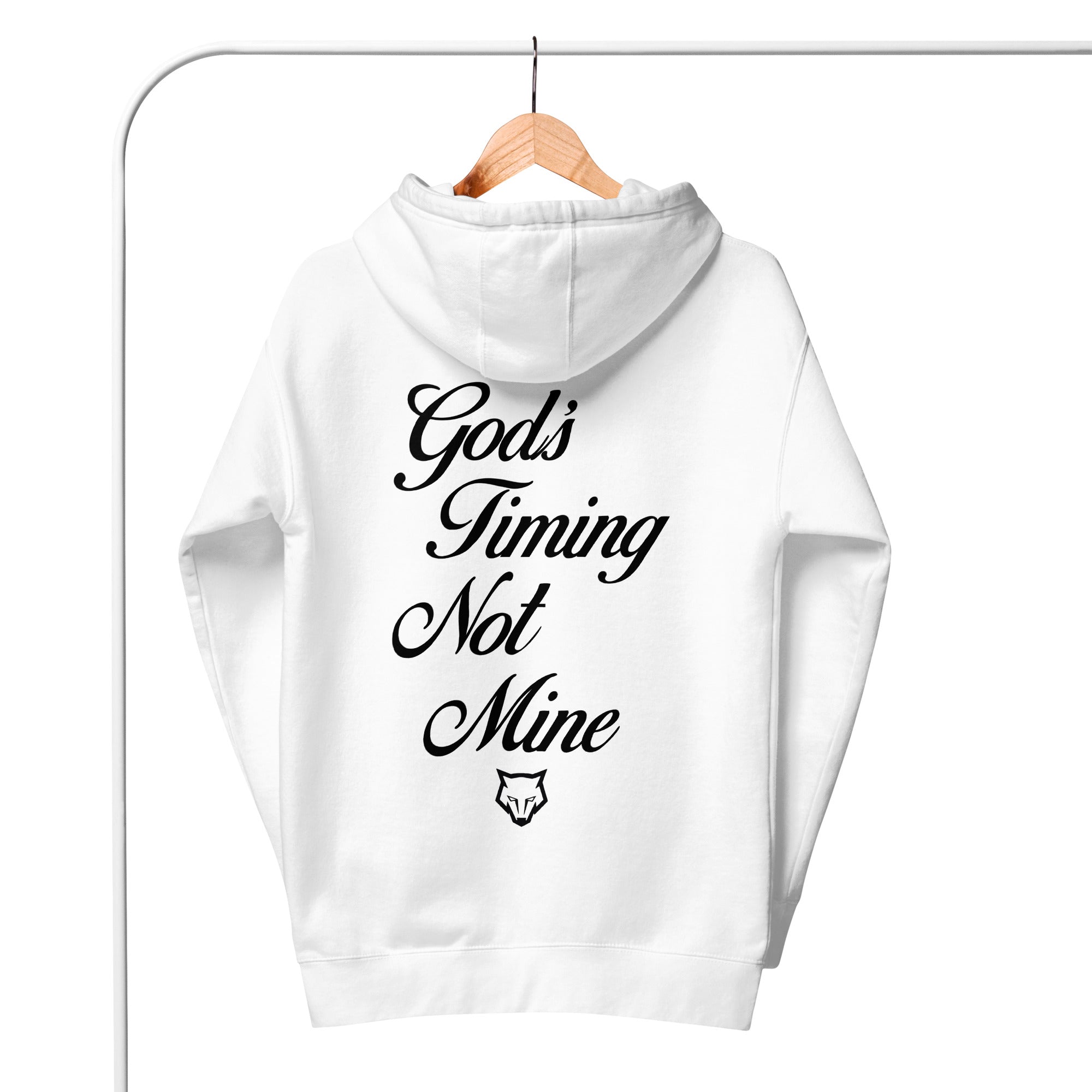 Unisex God's Timing Not Mine Premium Hoodie - White