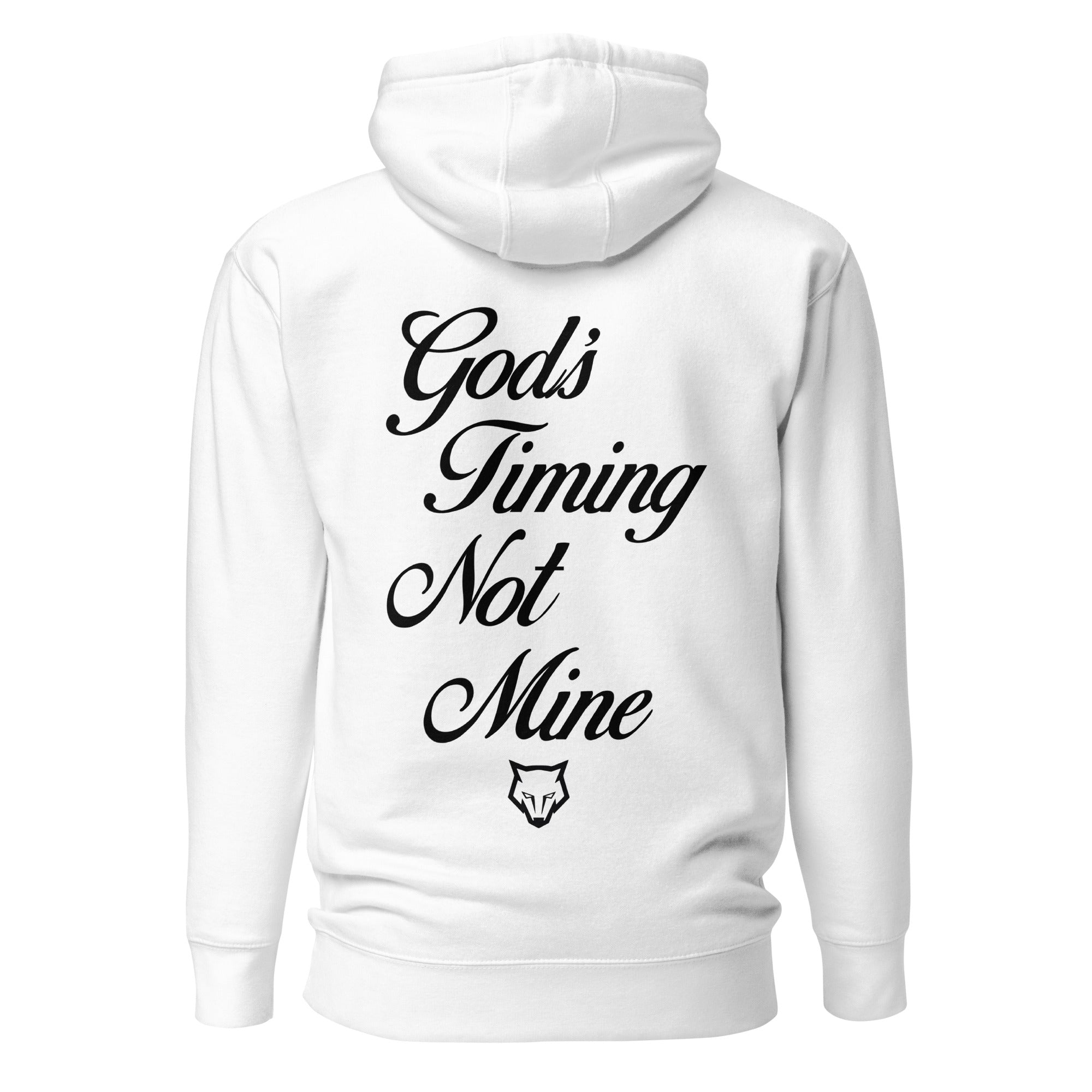 Unisex God's Timing Not Mine Premium Hoodie - White