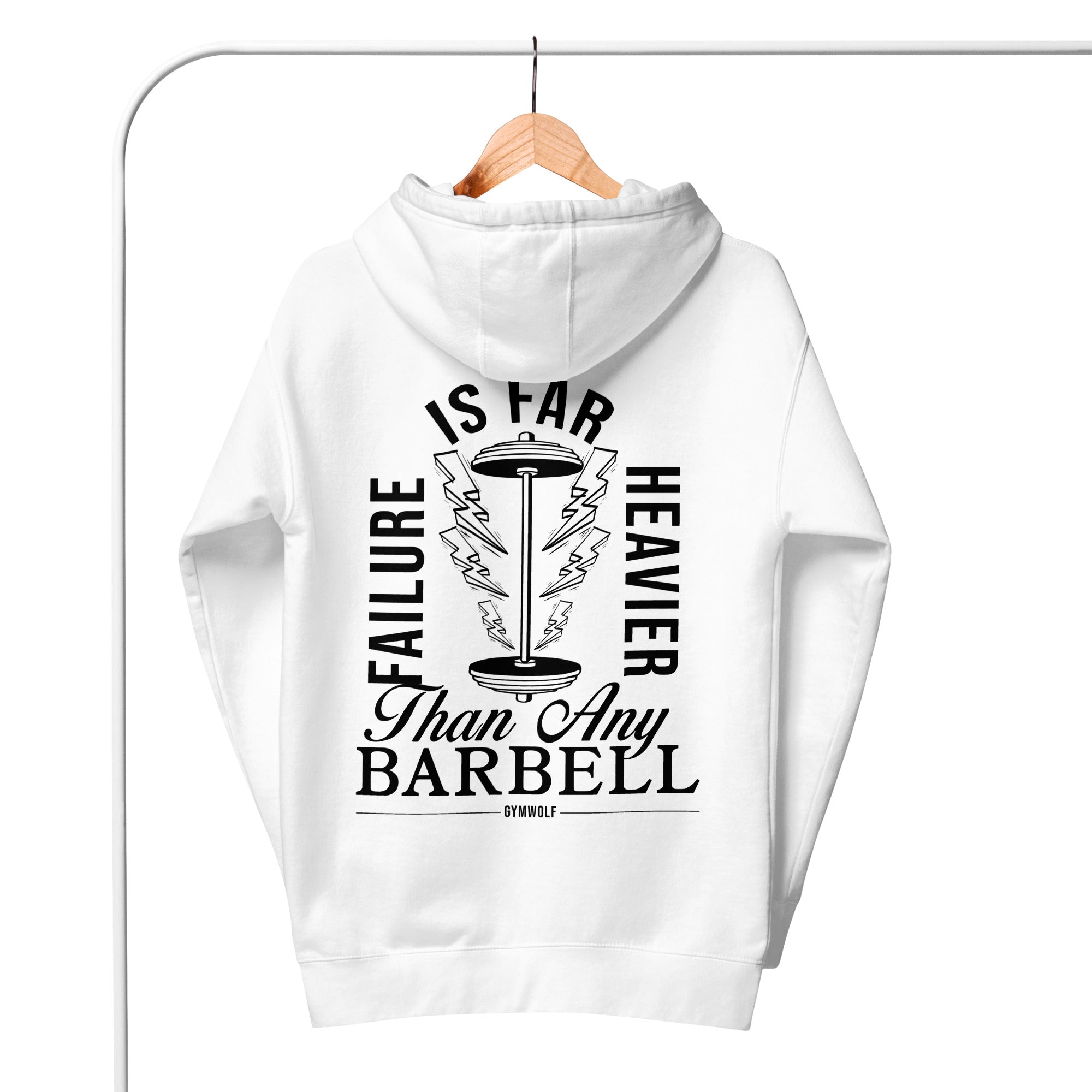 Unisex Barbell Premium Hoodie  - White