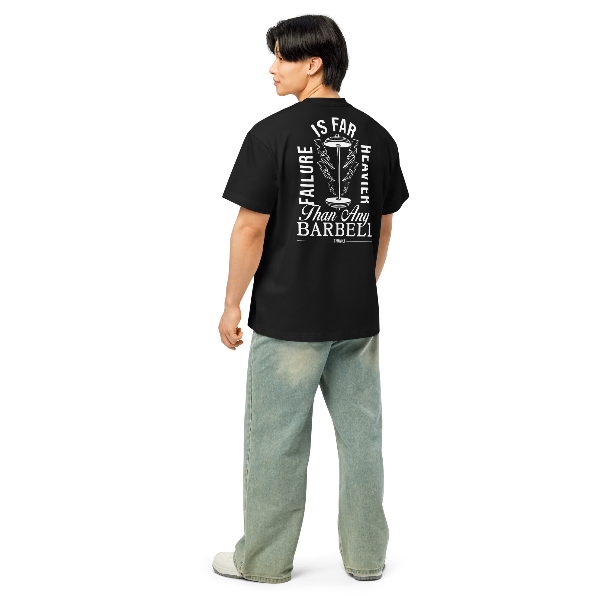 Unisex Barbell Box Tee - Black