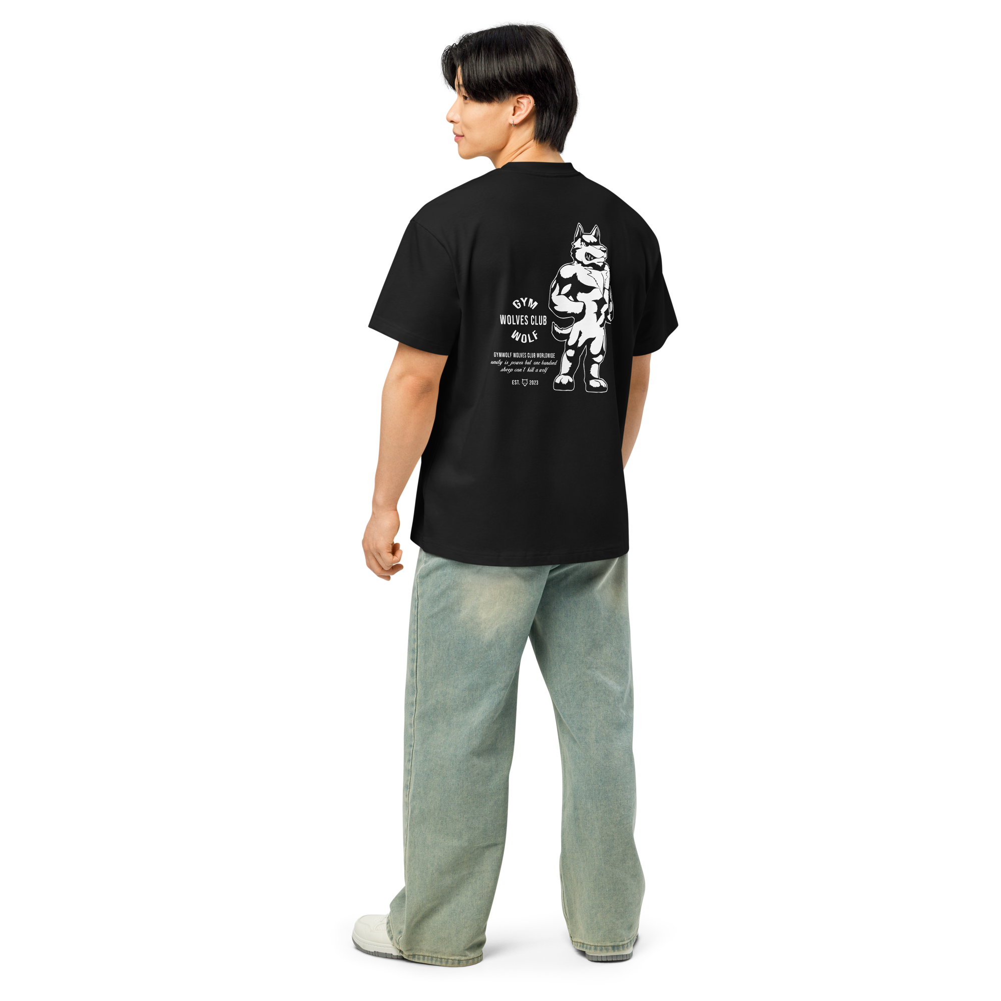 Unisex Wolves Club Box Tee - Black