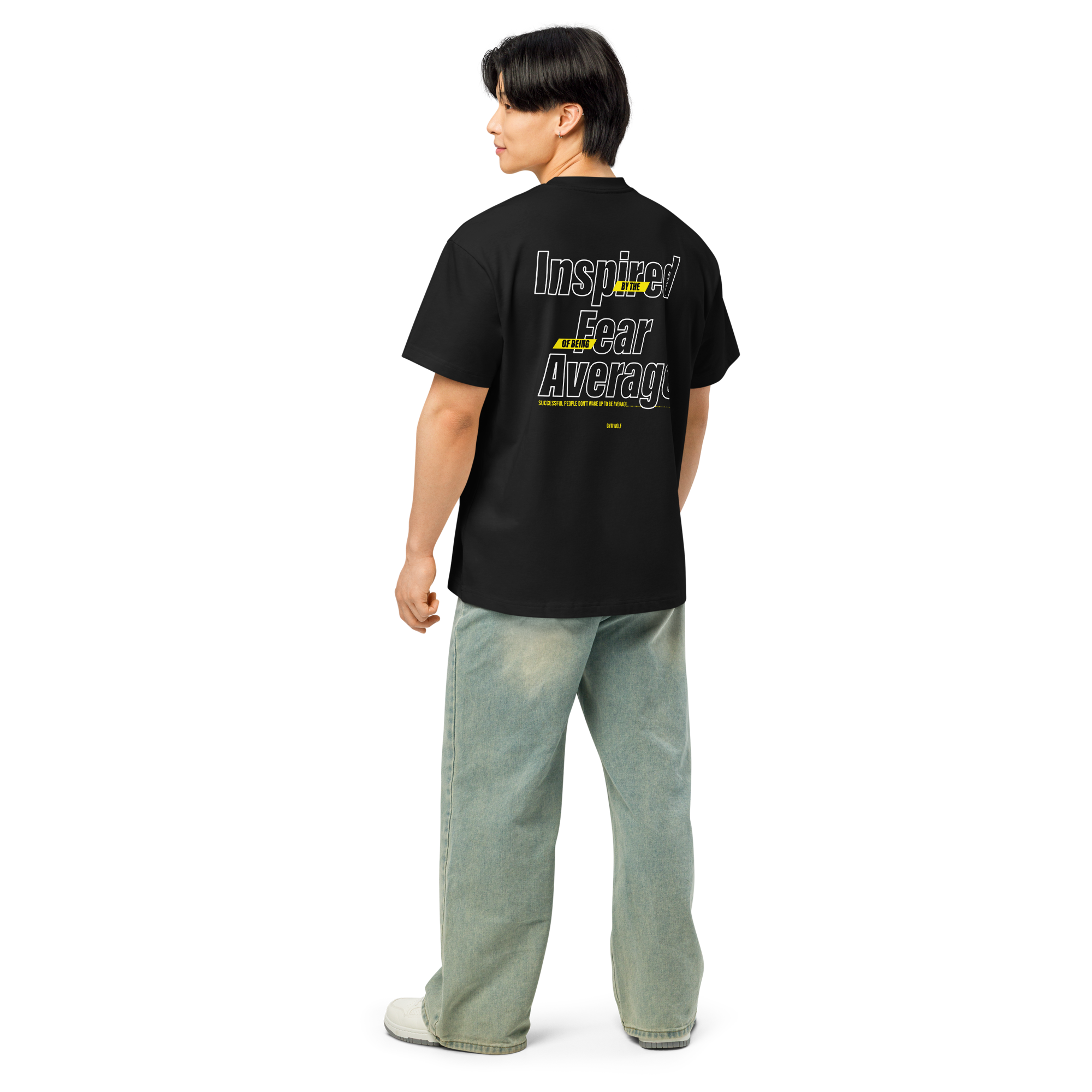 Unisex Fear Of Being Average Box Tee - Black
