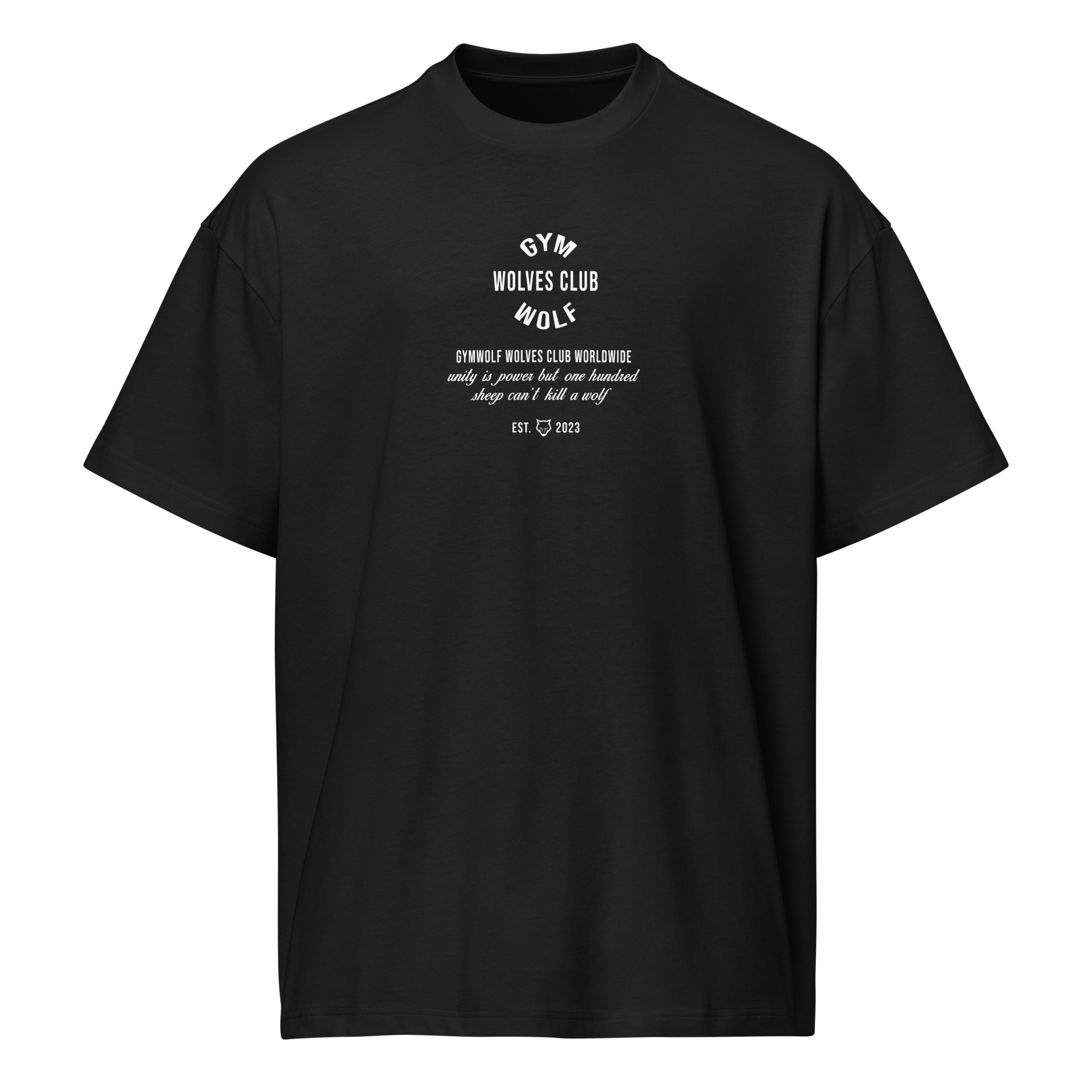 Unisex Wolves Club Box Tee - Black