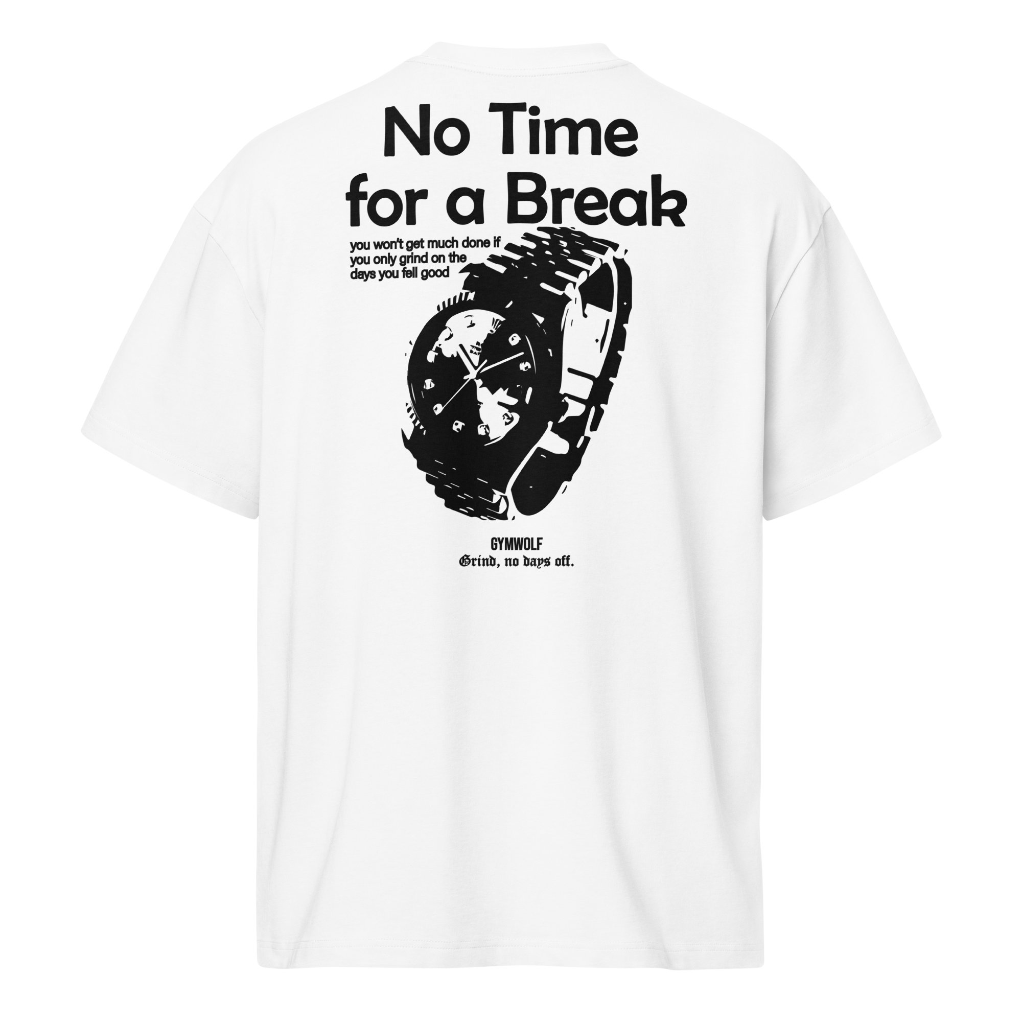 Unisex No Time For Break Box Tee - White