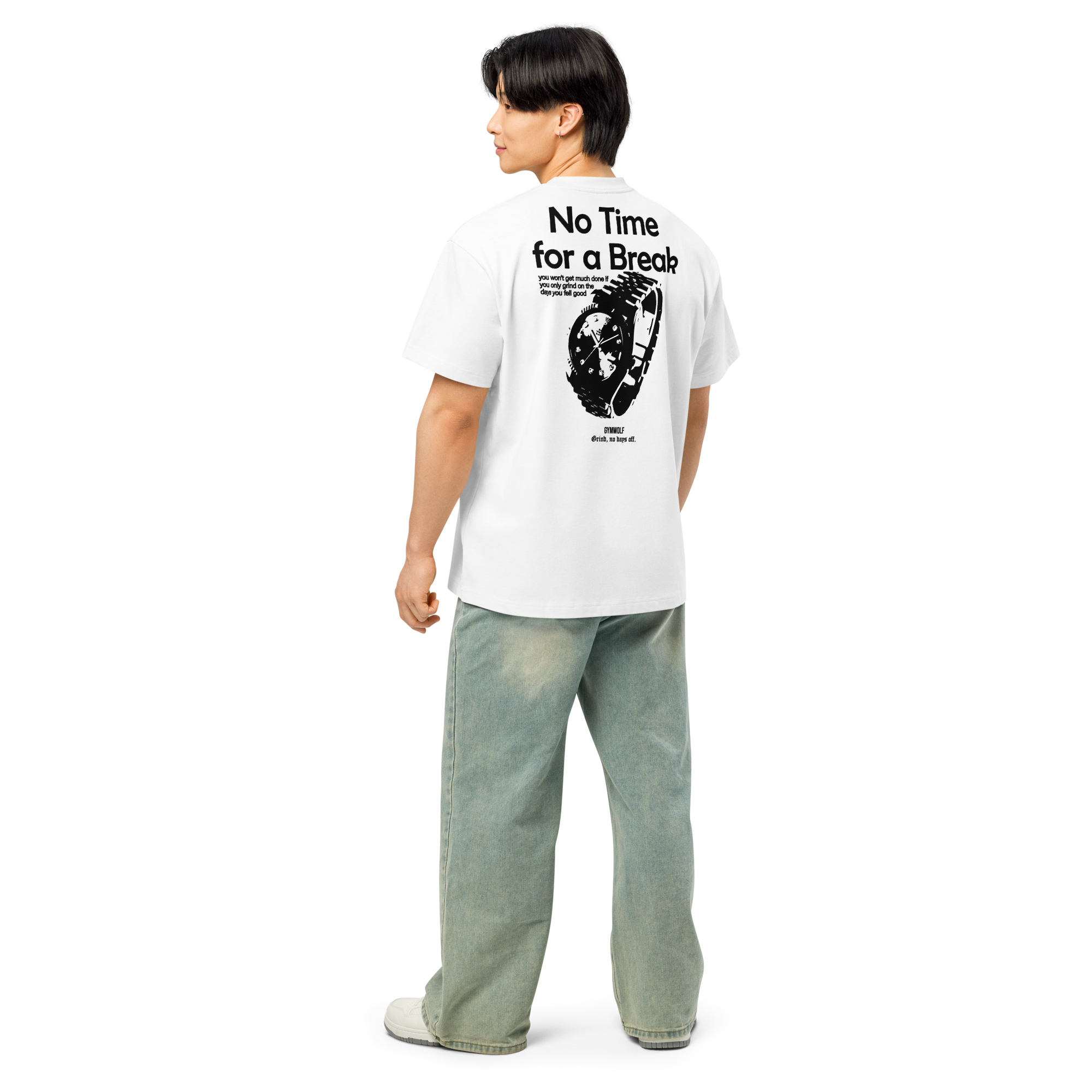 Unisex No Time For Break Box Tee - White