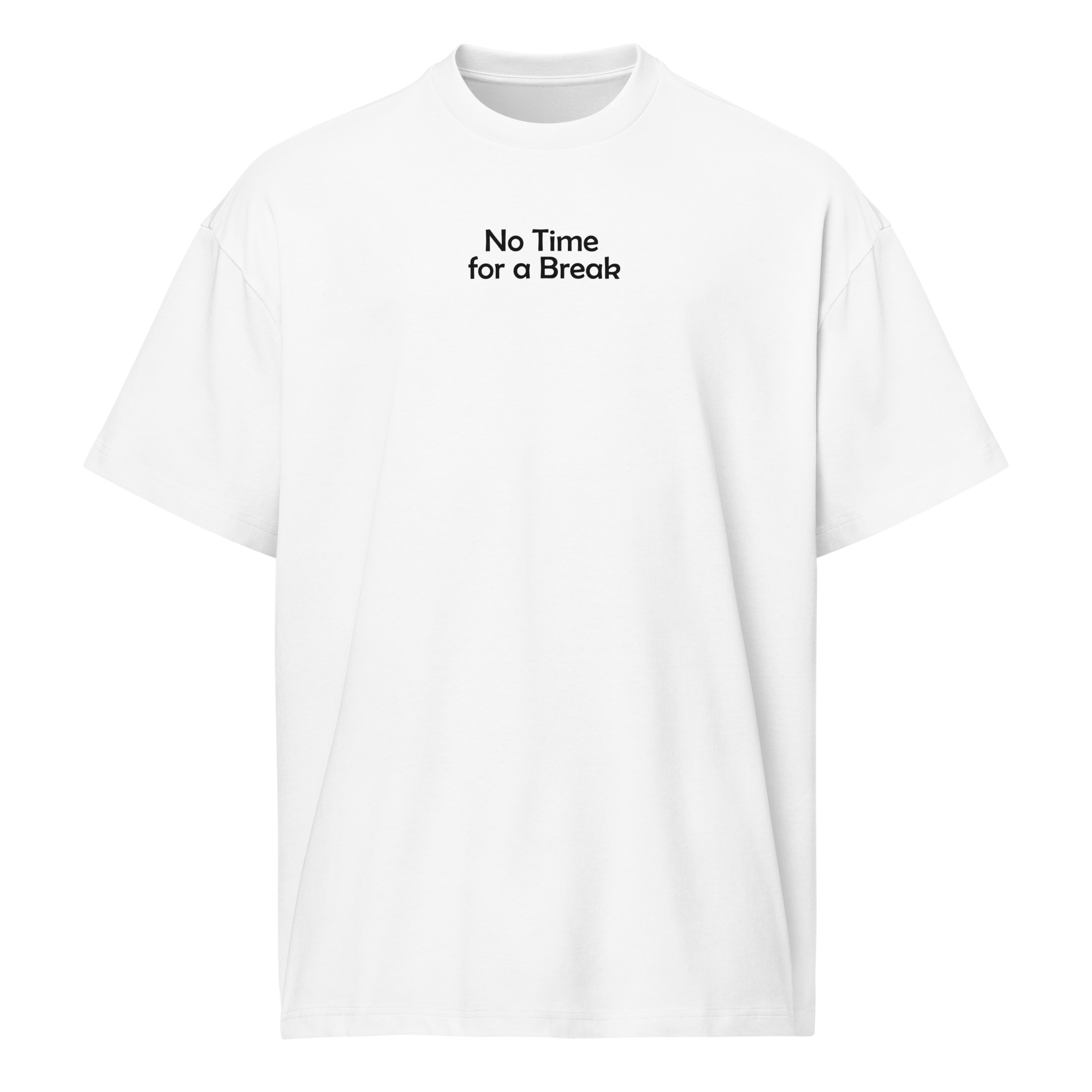 Unisex No Time For Break Box Tee - White