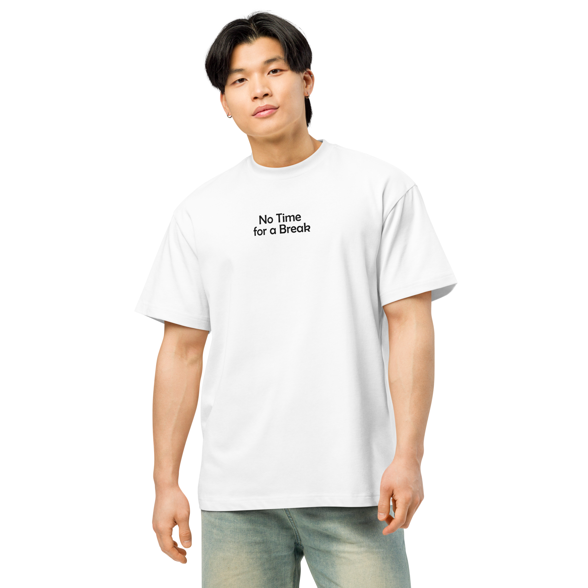 Unisex No Time For Break Box Tee - White