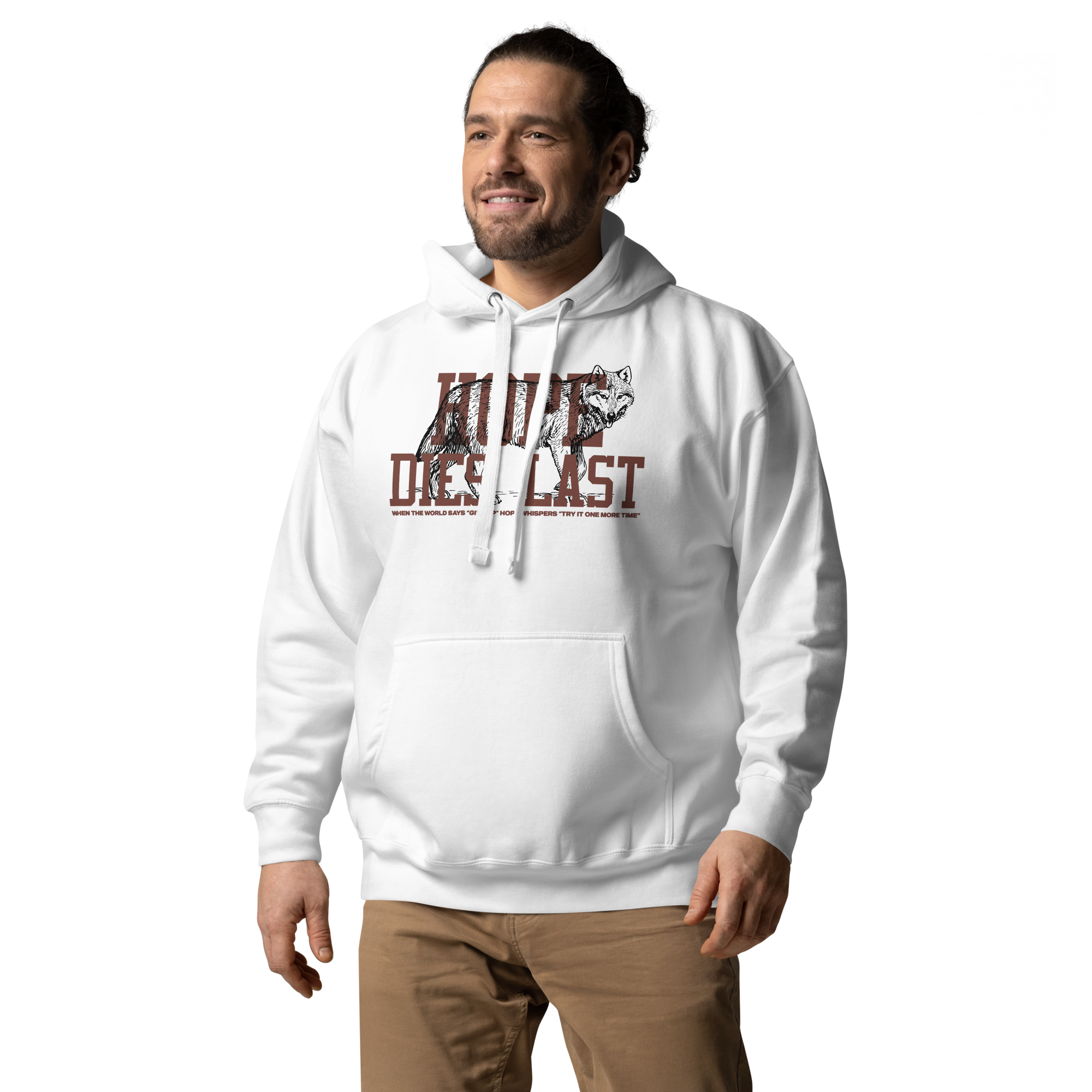 Unisex Hope Dies Last Premium Hoodie - White