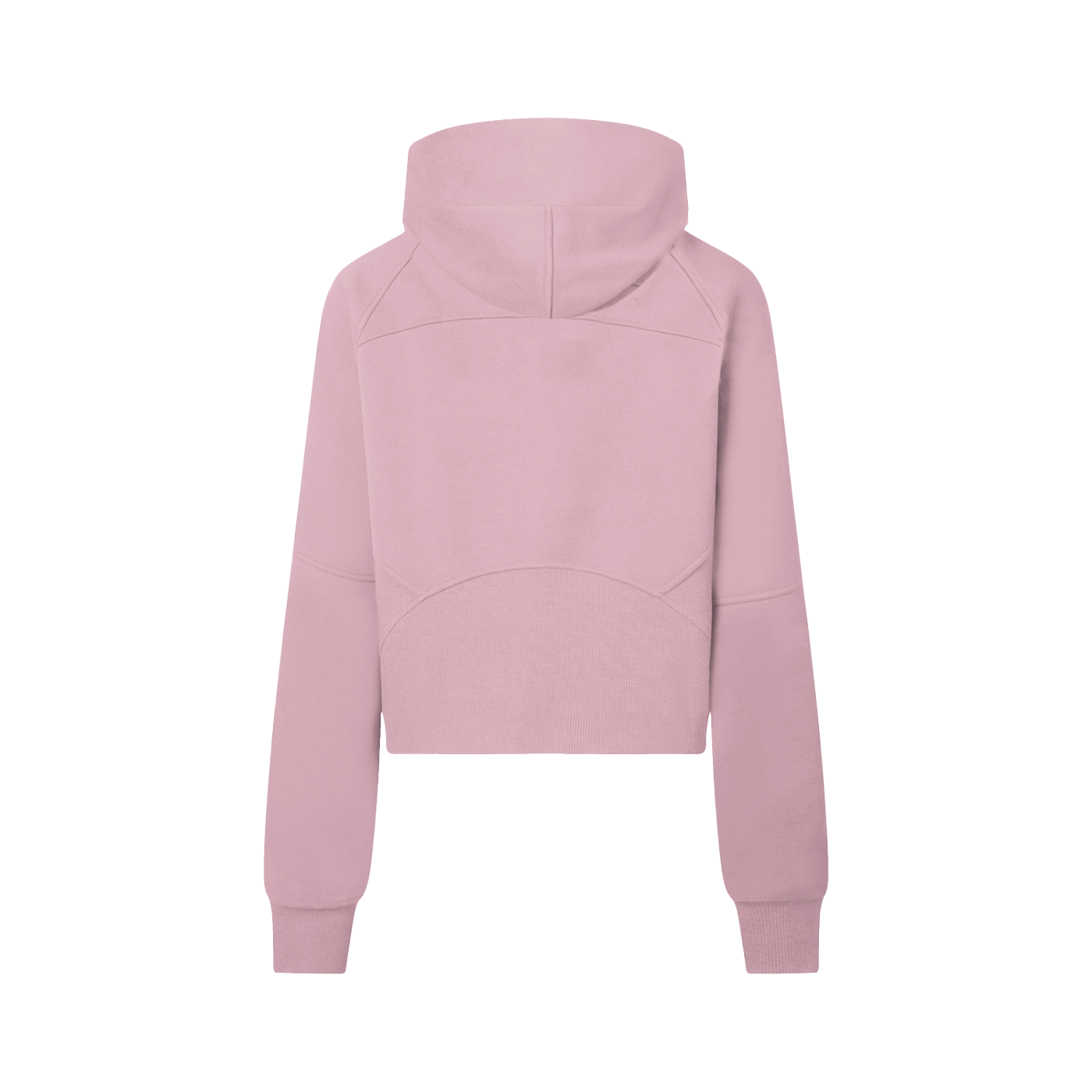 Women's Cropped Half-Zip Hoodie - Pink