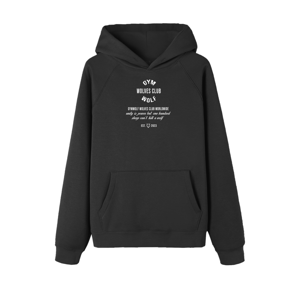 Unisex Wolves Club Raglan Sleeve Fleece Hoodie