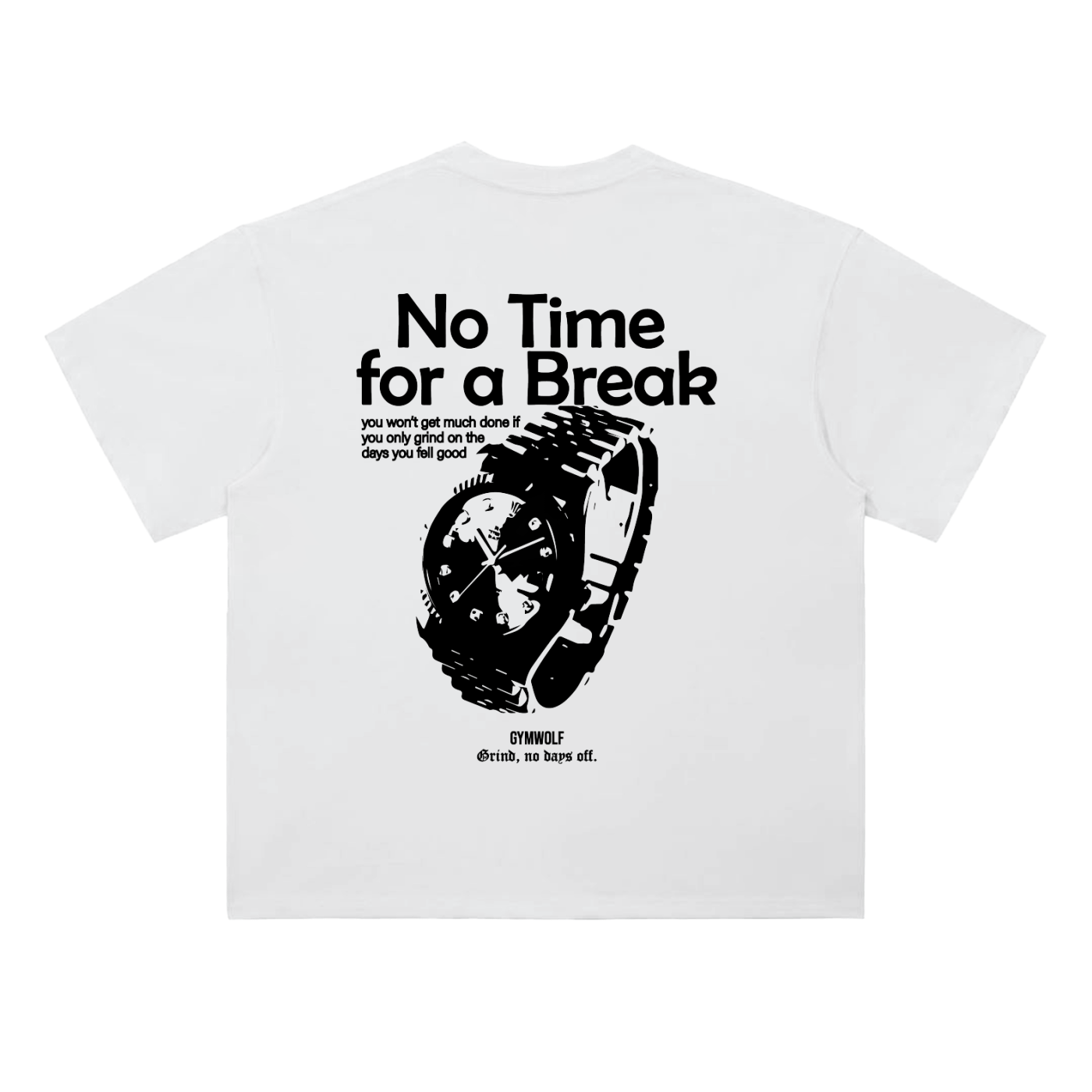 Unisex No Time For Break Heavyweight Drop Shoulder Tee
