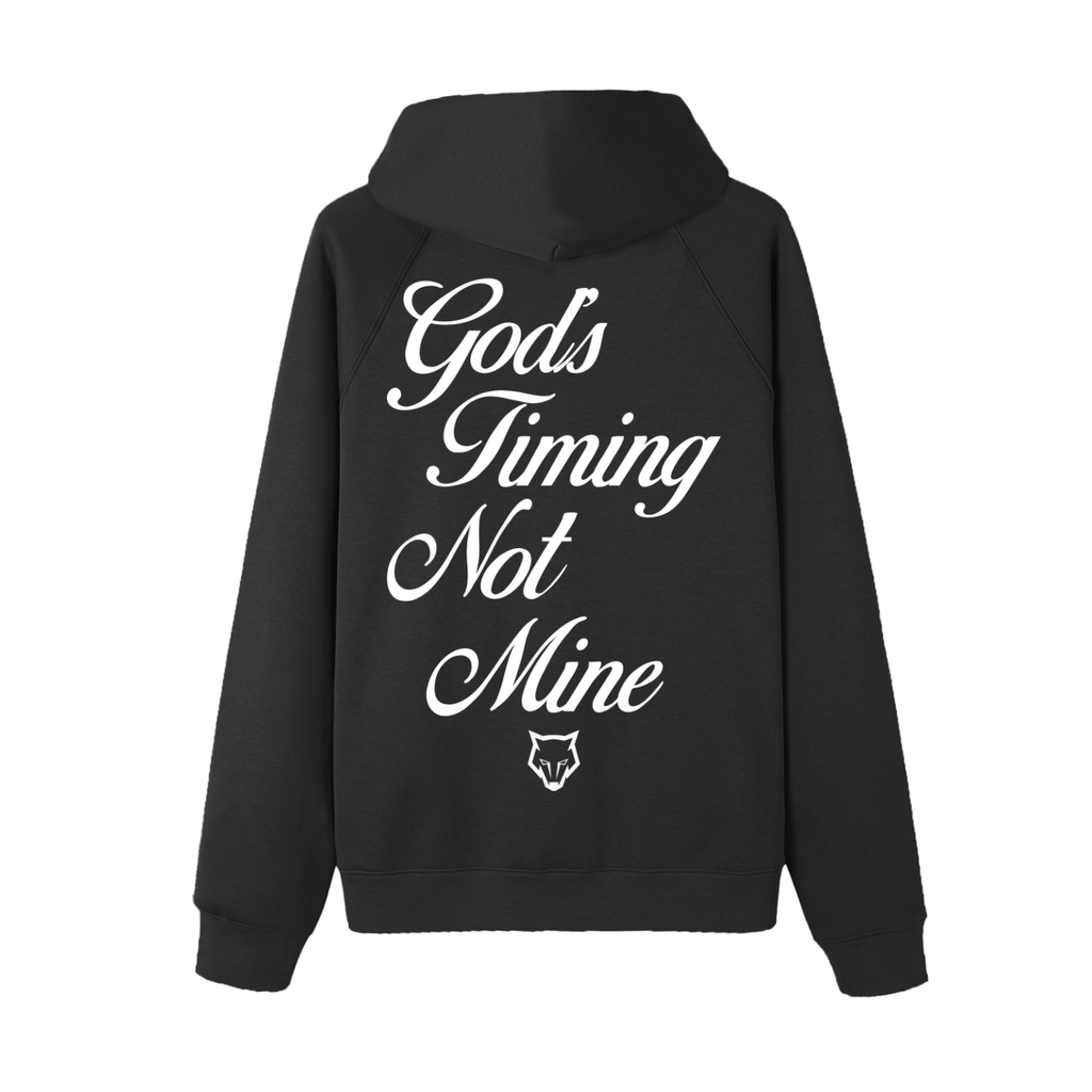 hoodie,gymwolf,gym clothing,god's timing not mine