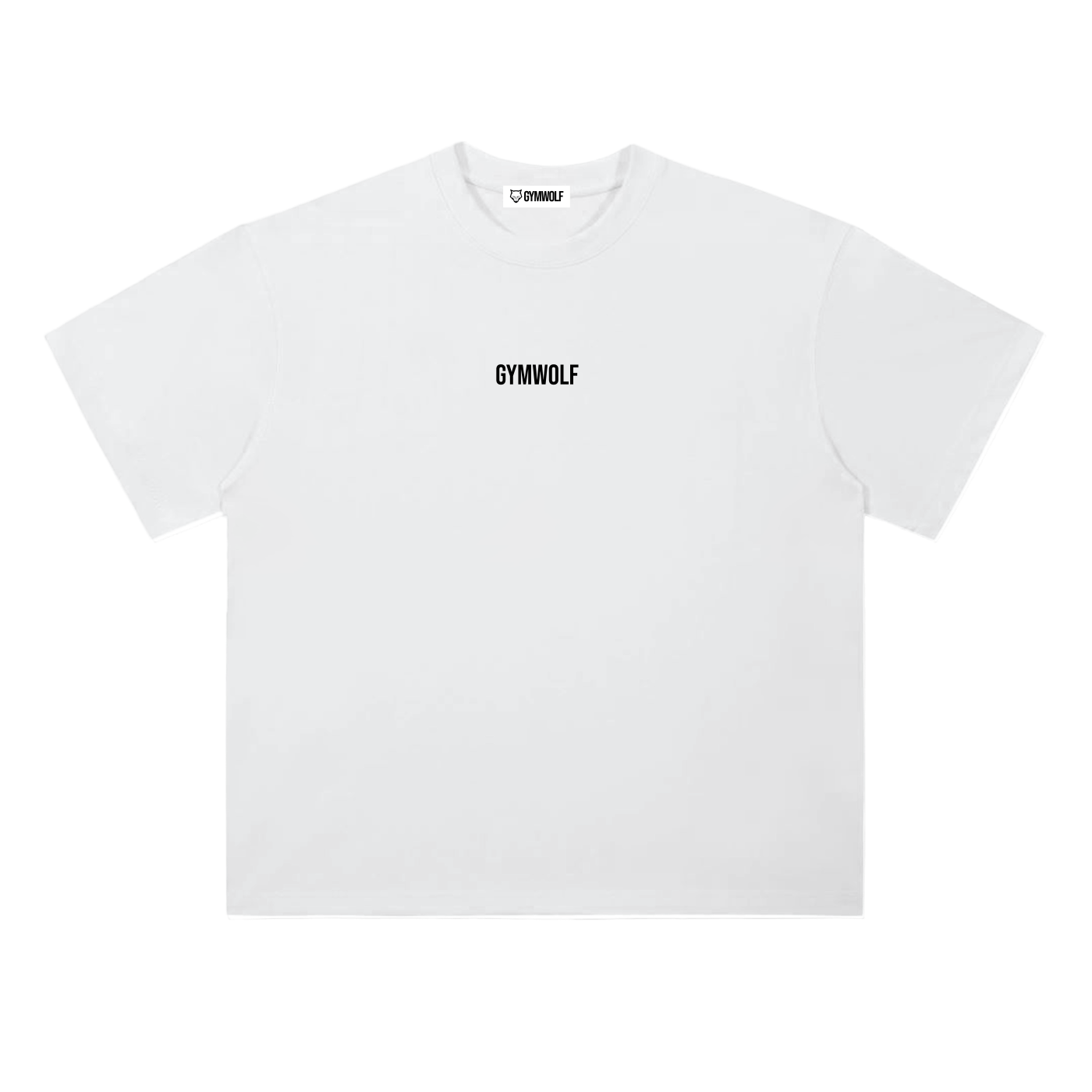 Unisex Barbell Heavyweight Drop Shoulder Tee - White