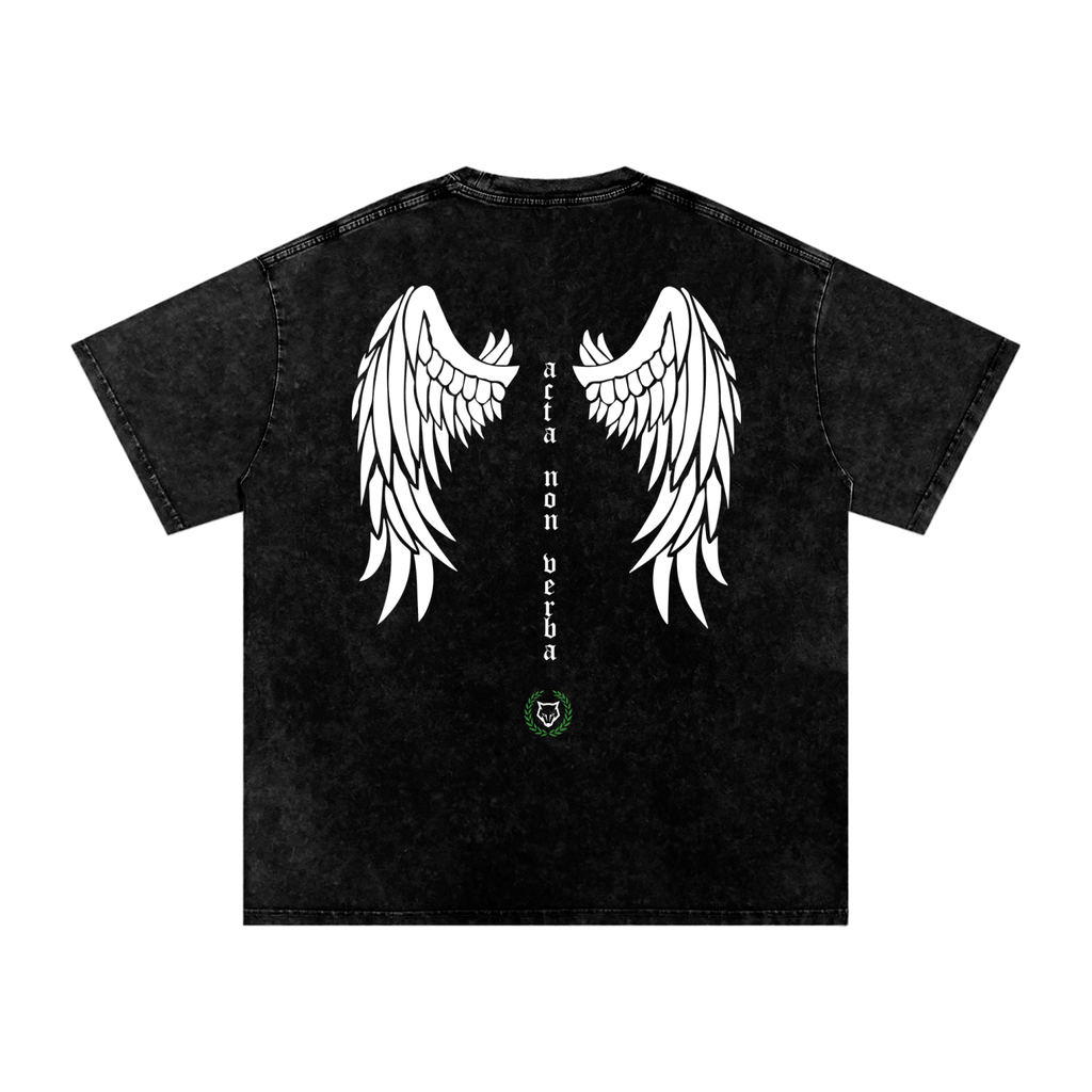 Unisex Acta Non Verba Snow Wash Oversized Tee