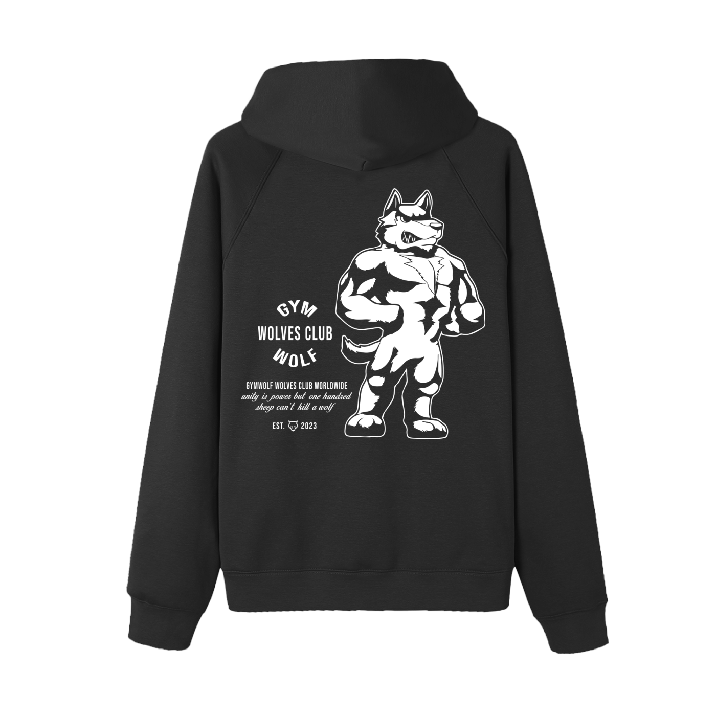 Unisex Wolves Club Raglan Sleeve Fleece Hoodie