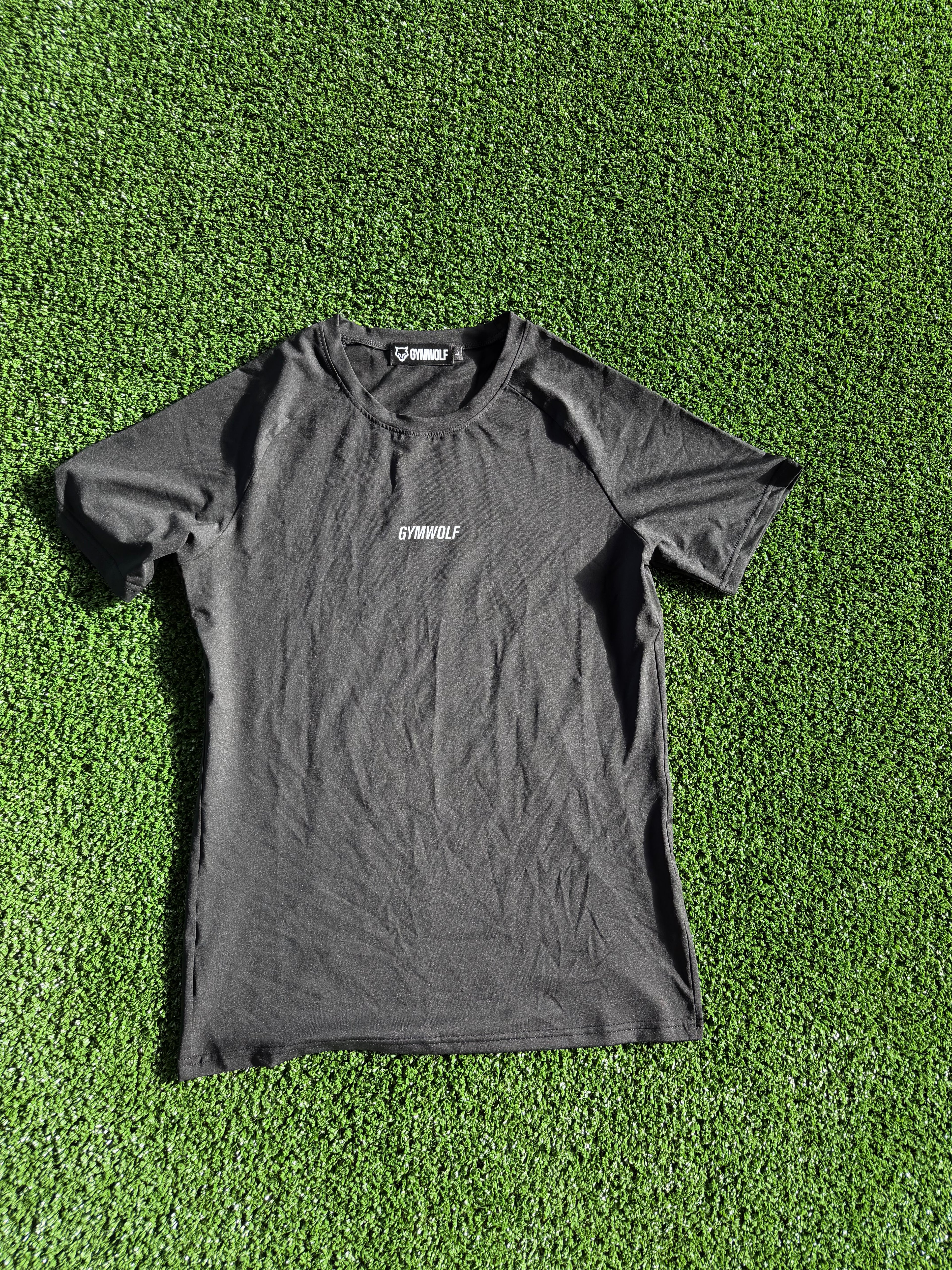 Men's Performance White Wordmark - Black Tee
