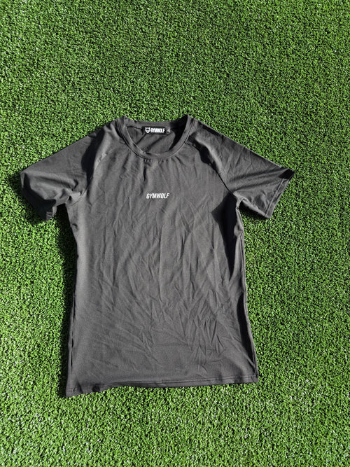 Men's Performance White Wordmark - Black Tee