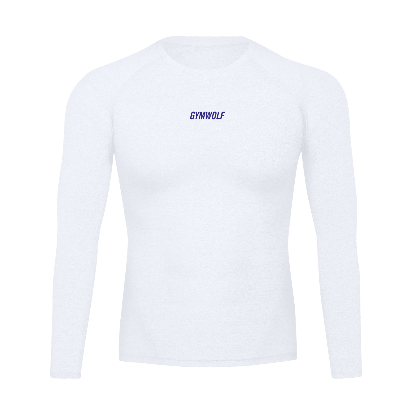 Men's Performance Blue Wordmark Long Sleeve Tee