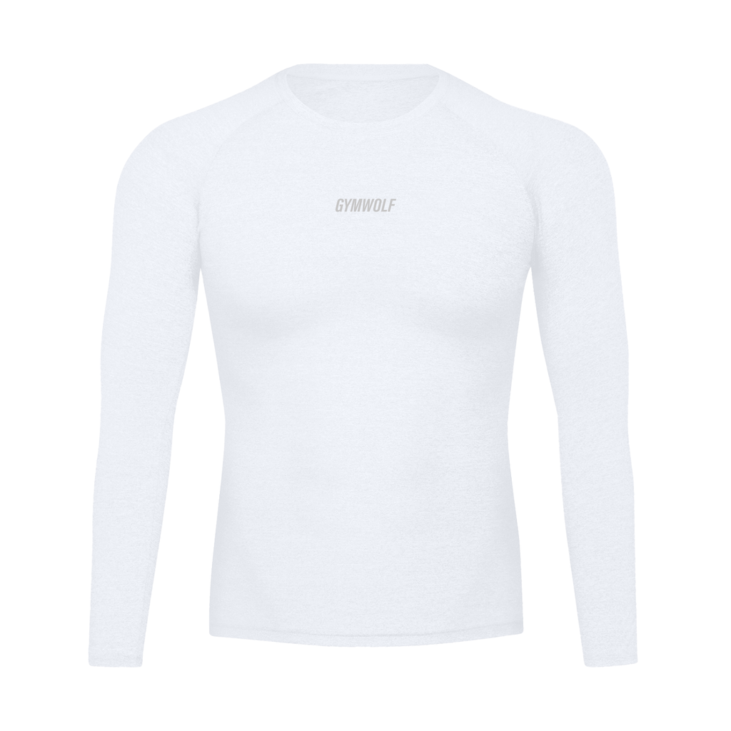 Men's Performance Grey Wordmark Long Sleeve Tee