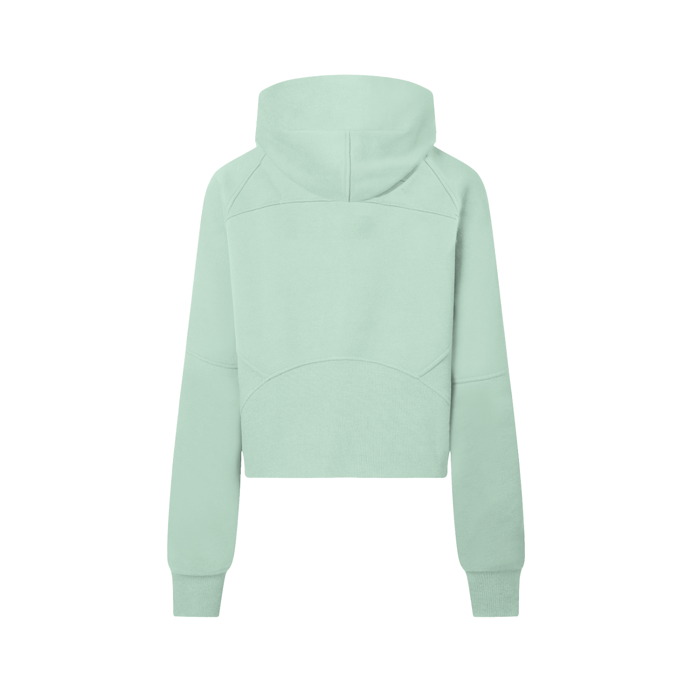 Women's Cropped Half-Zip Hoodie - Green