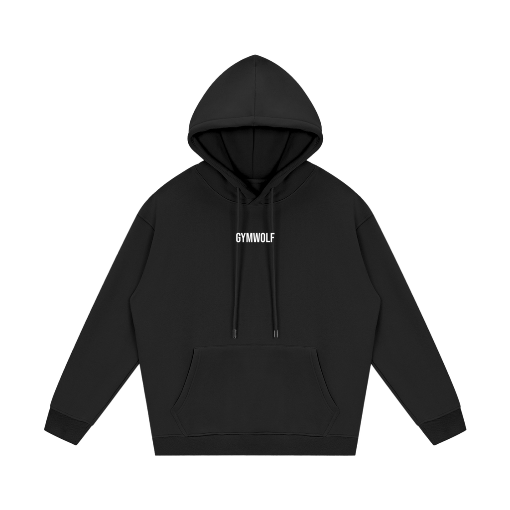 Unisex Barbell Fleece Hoodie - Black