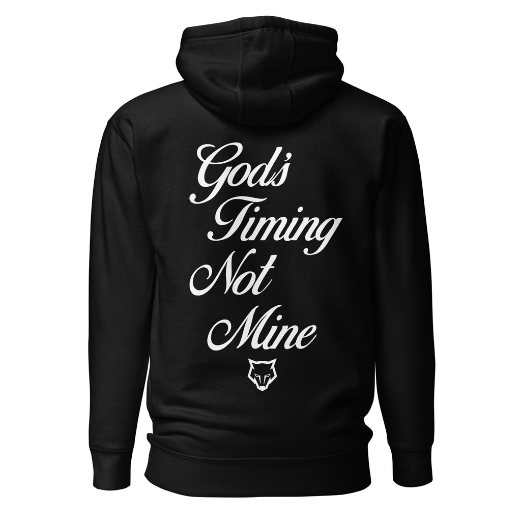 Unisex God's Timing Not Mine Premium Hoodie - Black