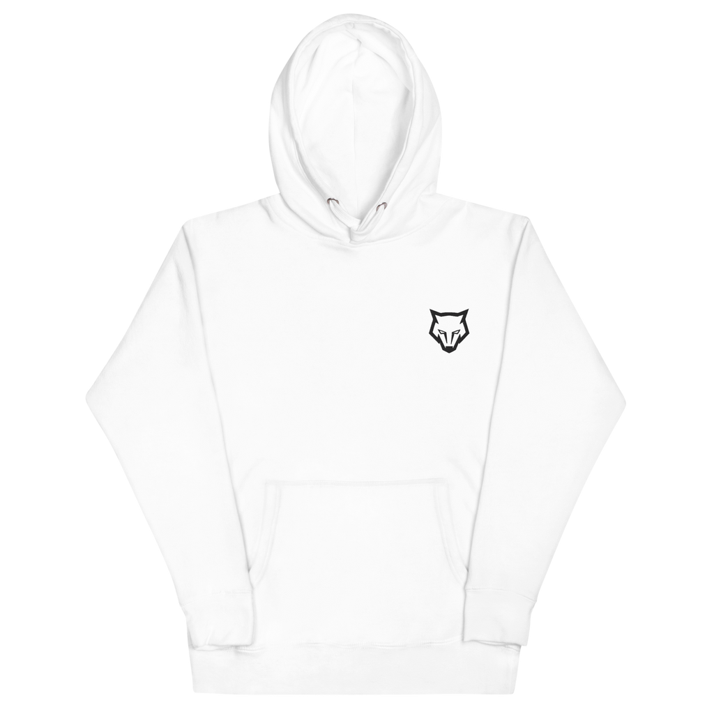 Unisex Embroidery Crest Premium Hoodie - White