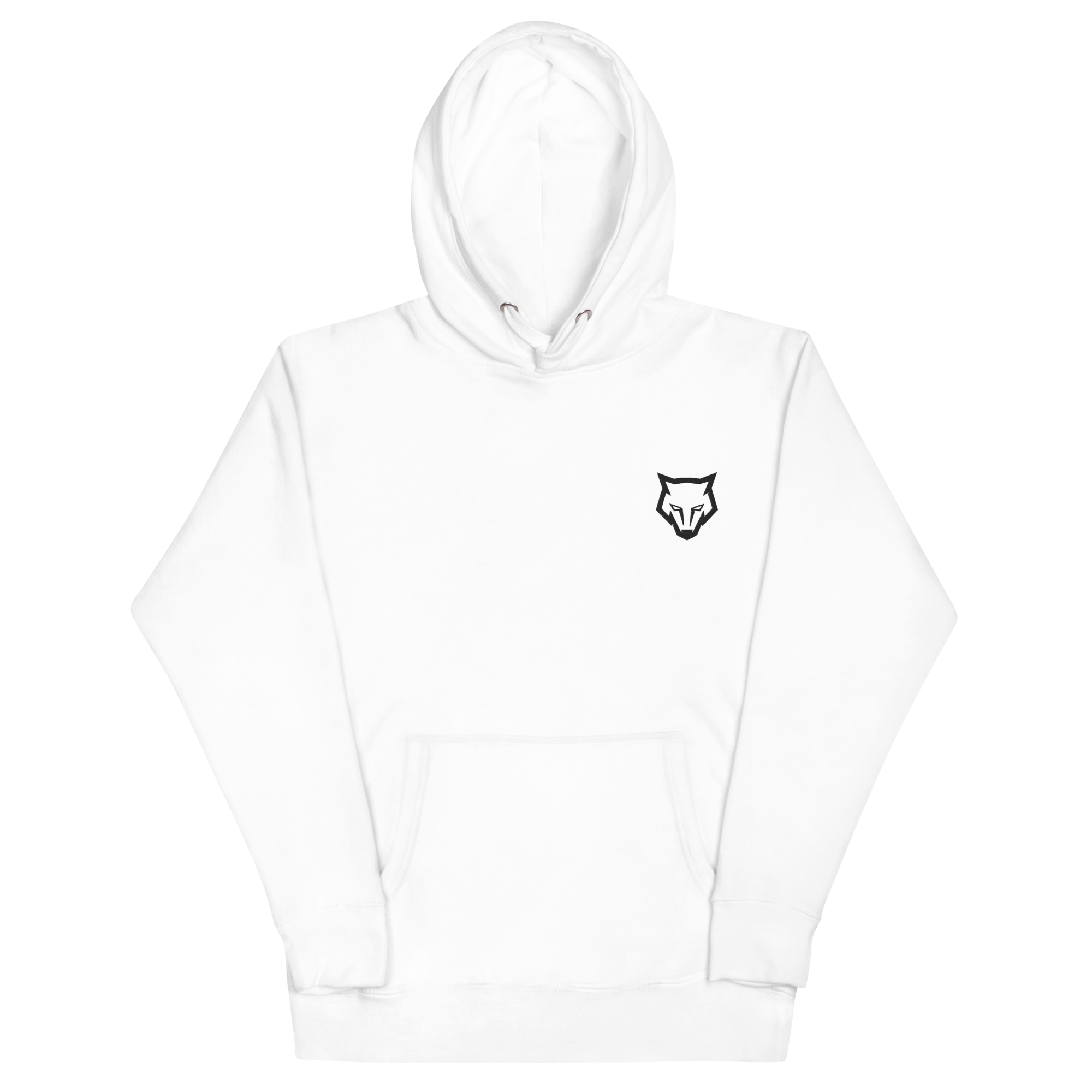 Unisex Embroidery Crest Premium Hoodie - White