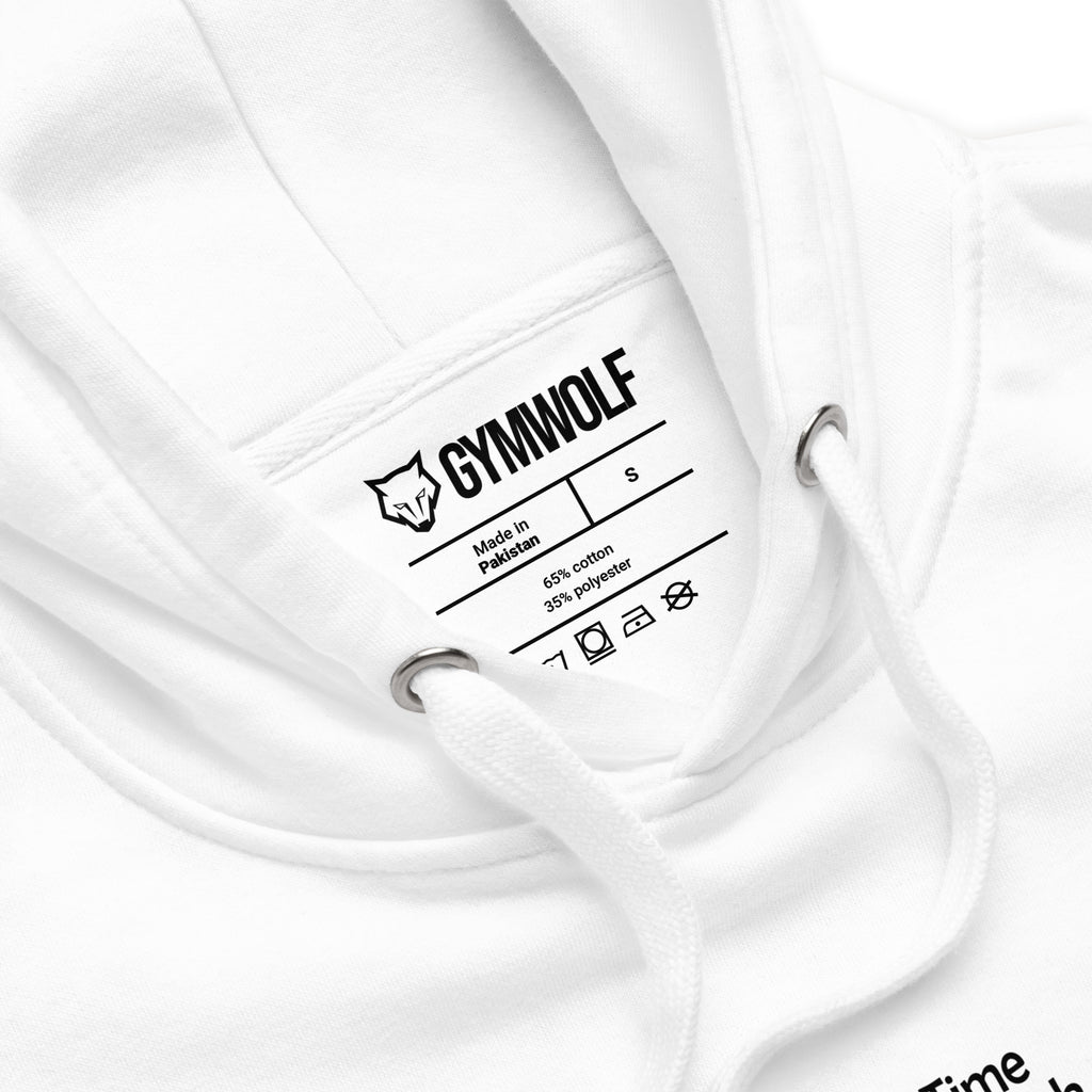 Unisex No Time For Break Premium Hoodie  - White
