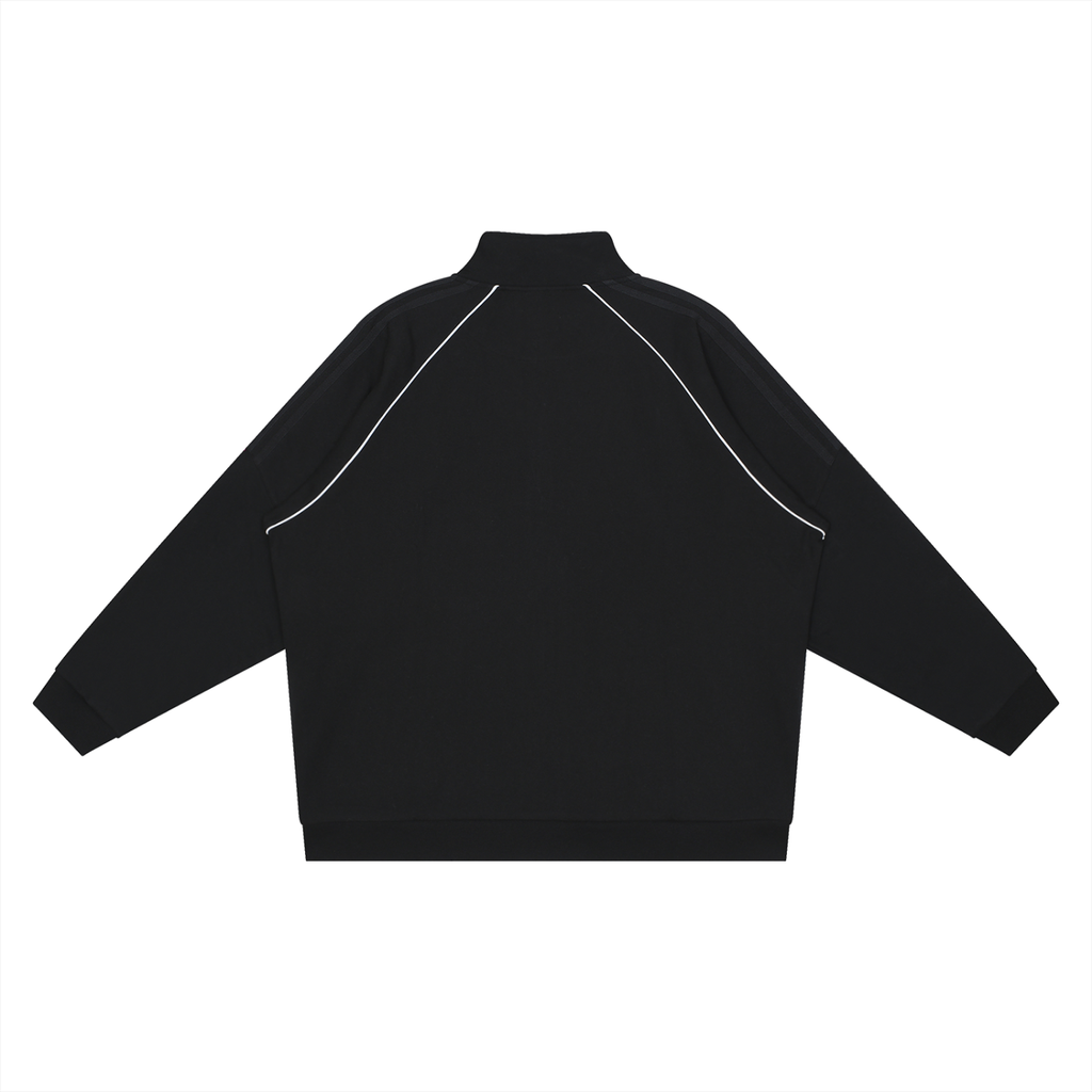 Unisex Reflection Striped Raglan Sleeve Jacket