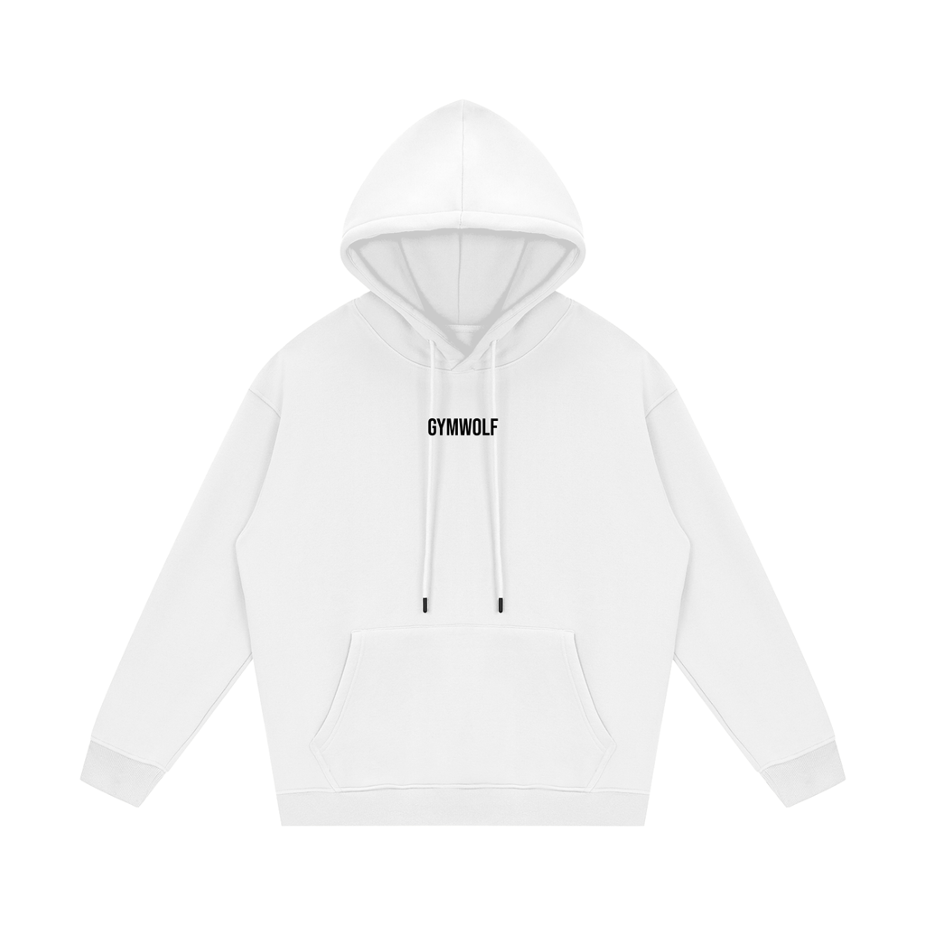 Unisex Barbell Fleece Hoodie - White