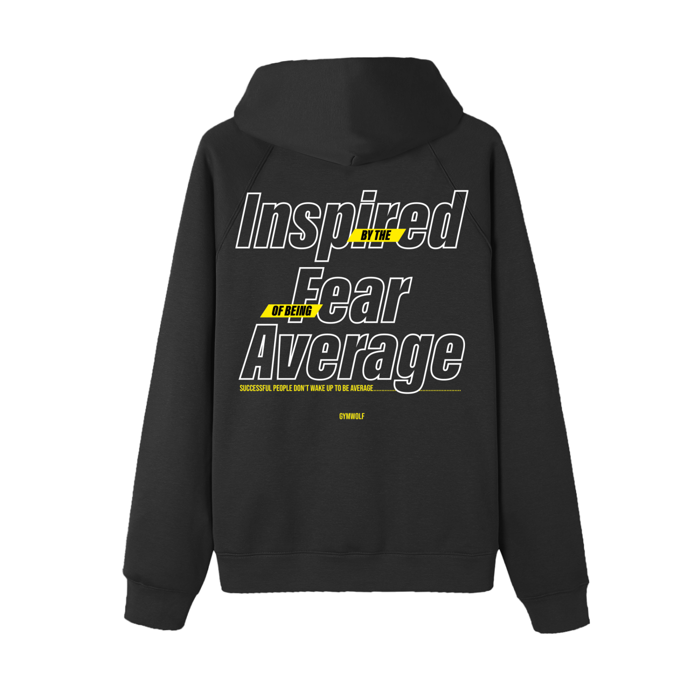 Unisex Fear Of Being Average Raglan Sleeve Fleece Hoodie