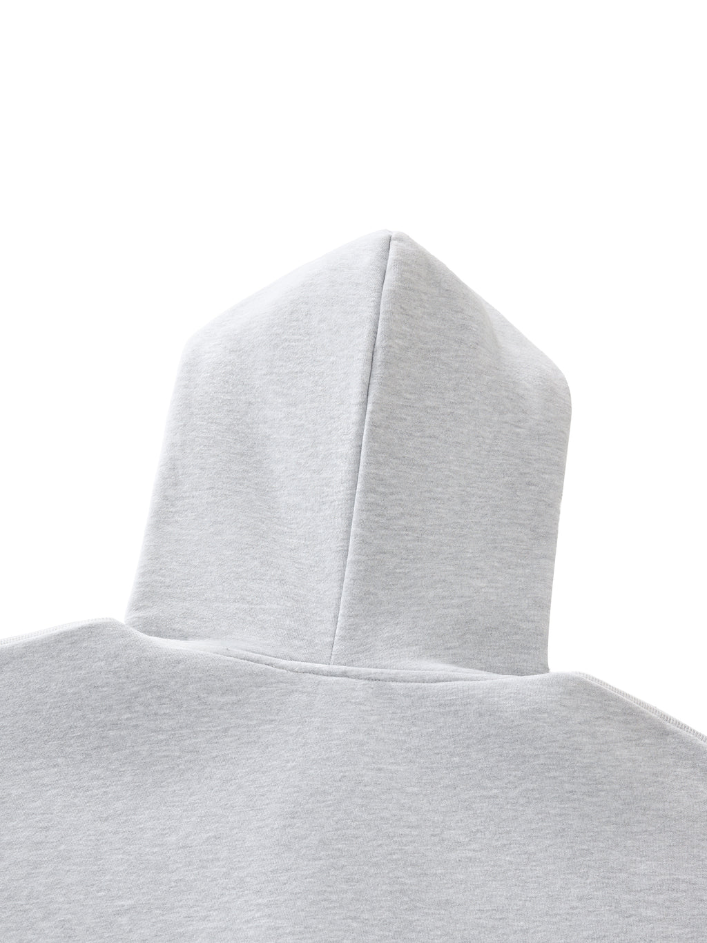Unisex Contrast-Stitched Boxy Fleece Zip Hoodie - Grey