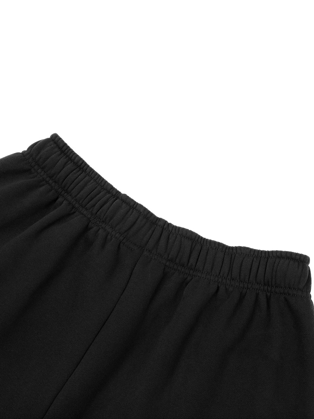 Unisex Contrast-Stitched Fleece Sweatpants - Black