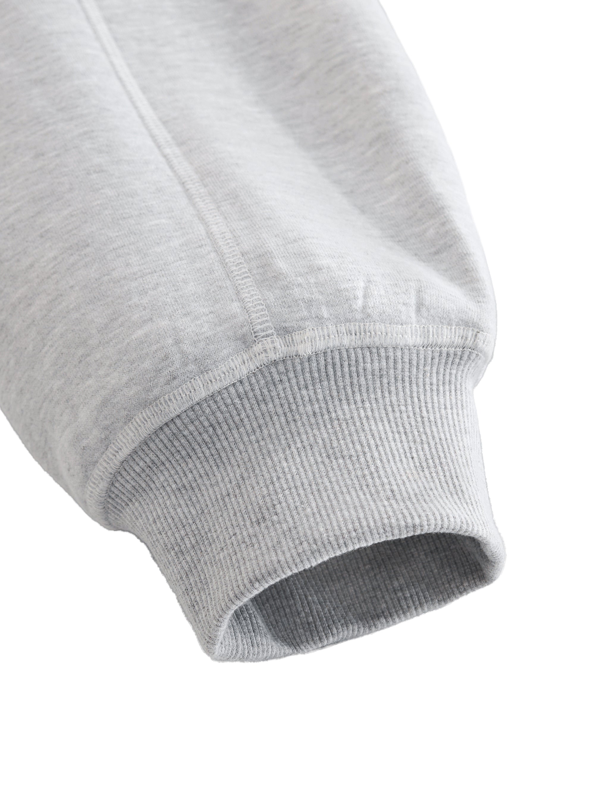 Unisex Contrast-Stitched Boxy Fleece Hoodie - Grey
