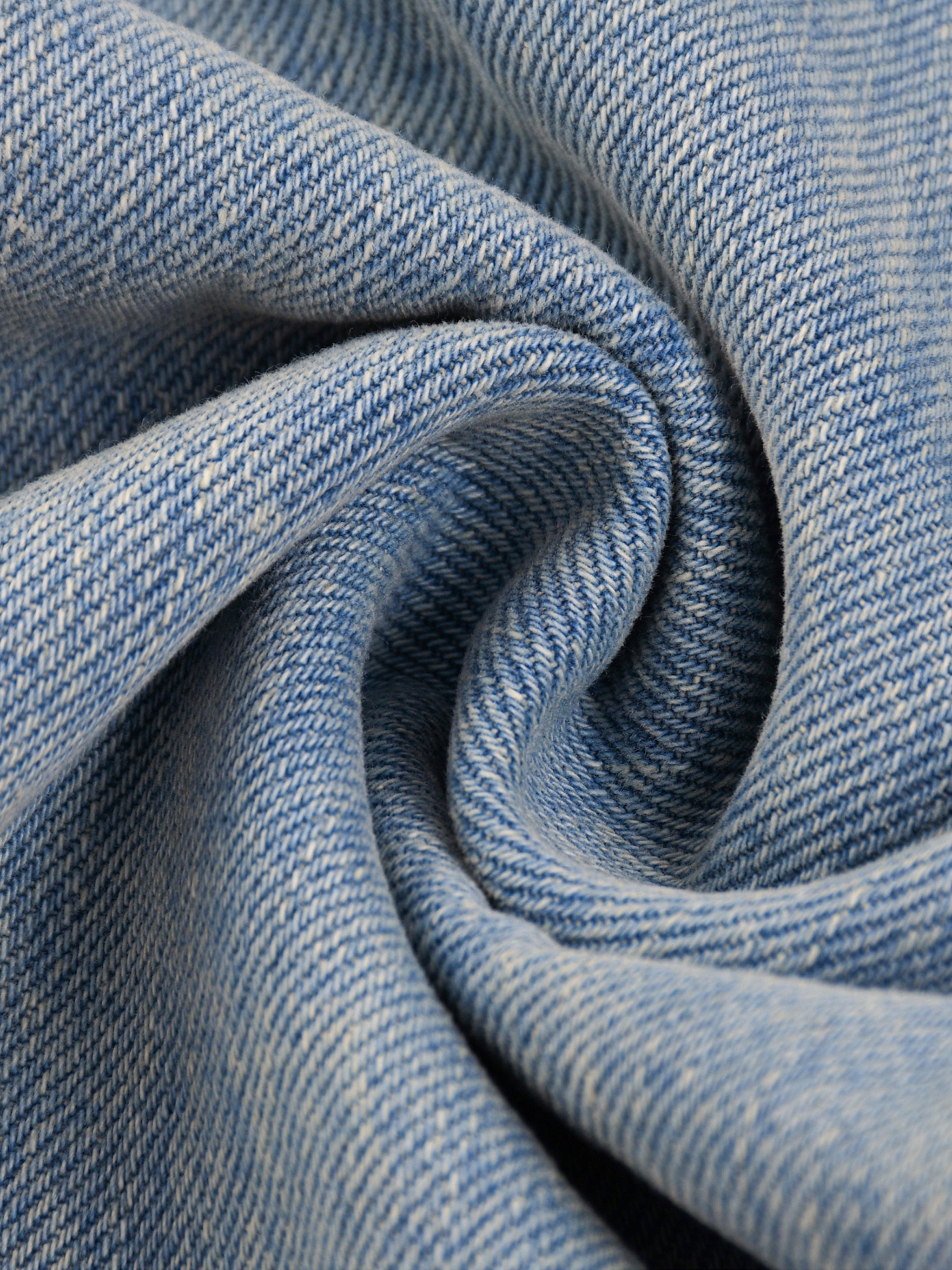 Unisex Sun Fade Raw Hem Denim Jeans