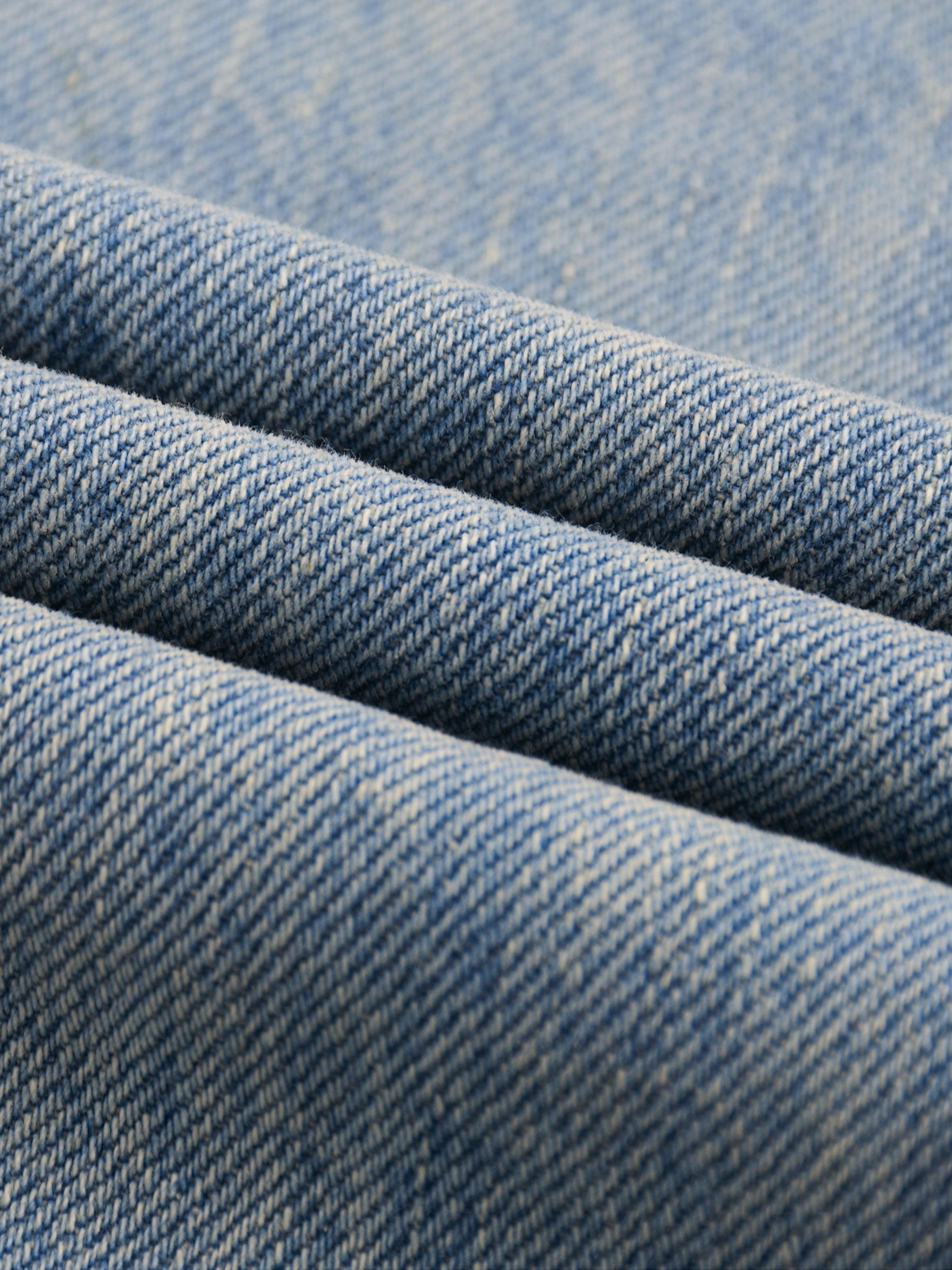 Unisex Sun Fade Raw Hem Denim Jeans