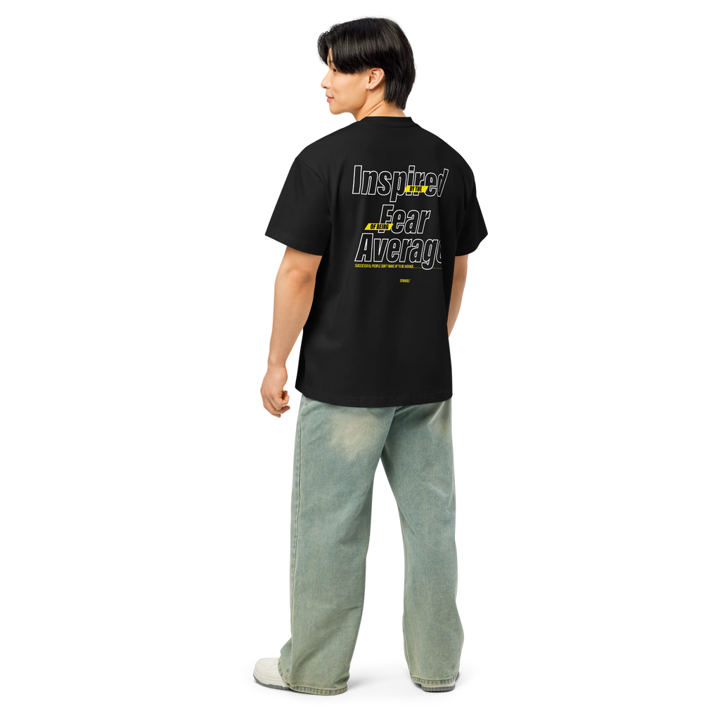 Unisex Fear Of Being Average Box Tee - Black