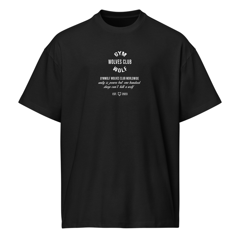 Unisex Wolves Club Box Tee - Black