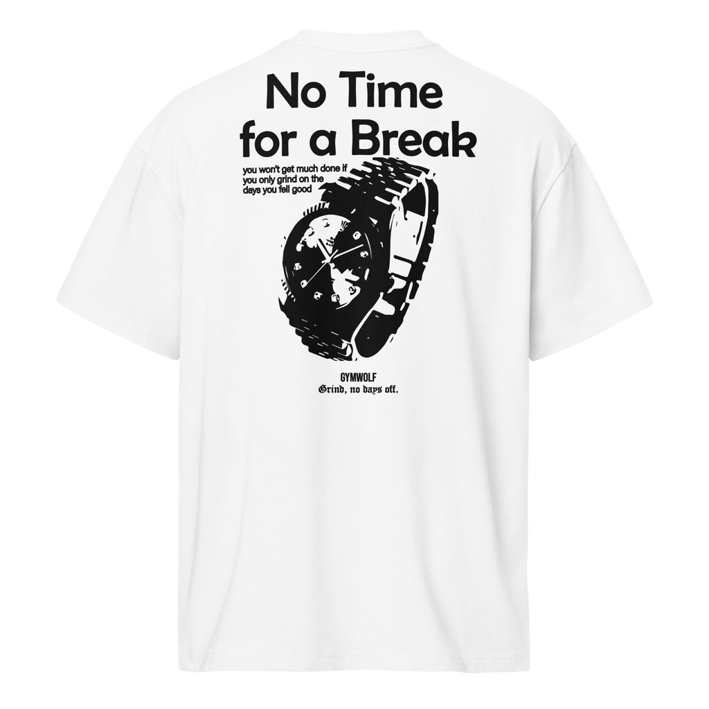 Unisex No Time For Break Box Tee - White