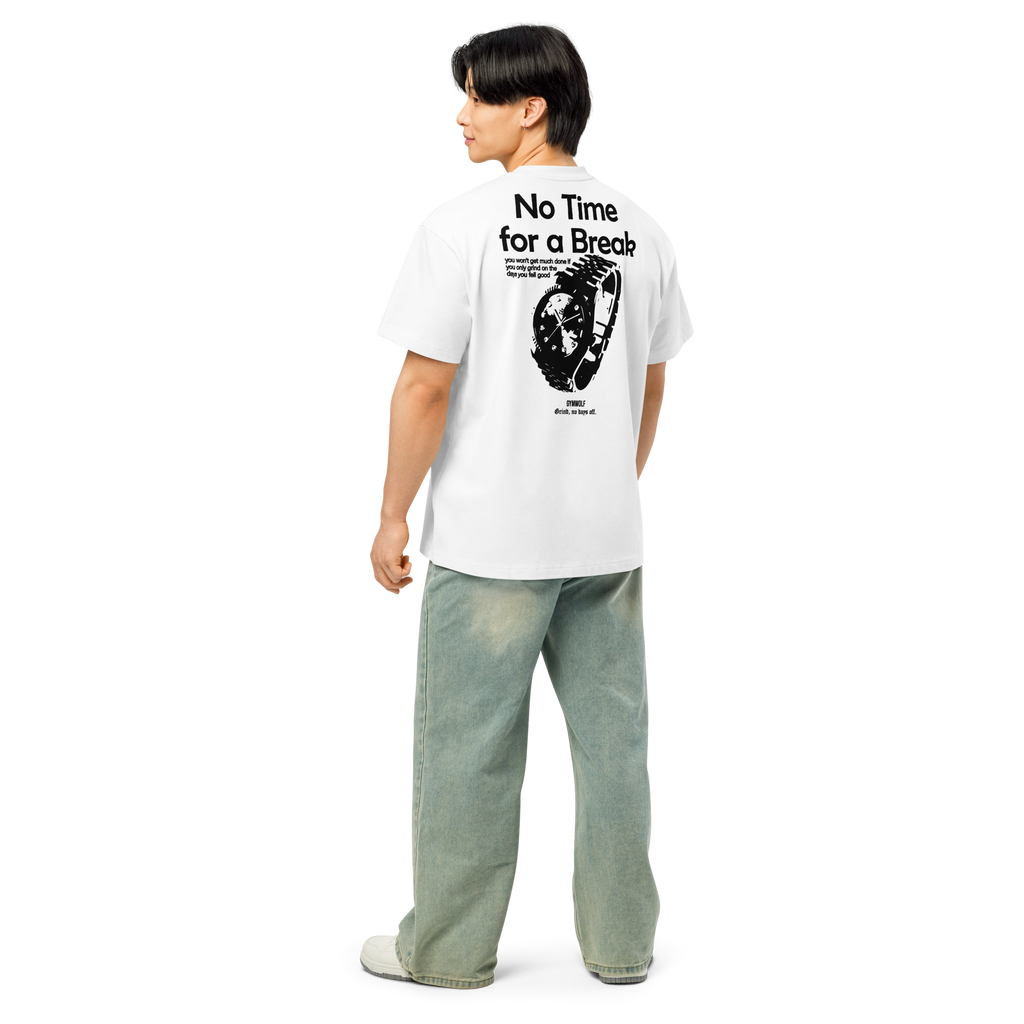 Unisex No Time For Break Box Tee - White