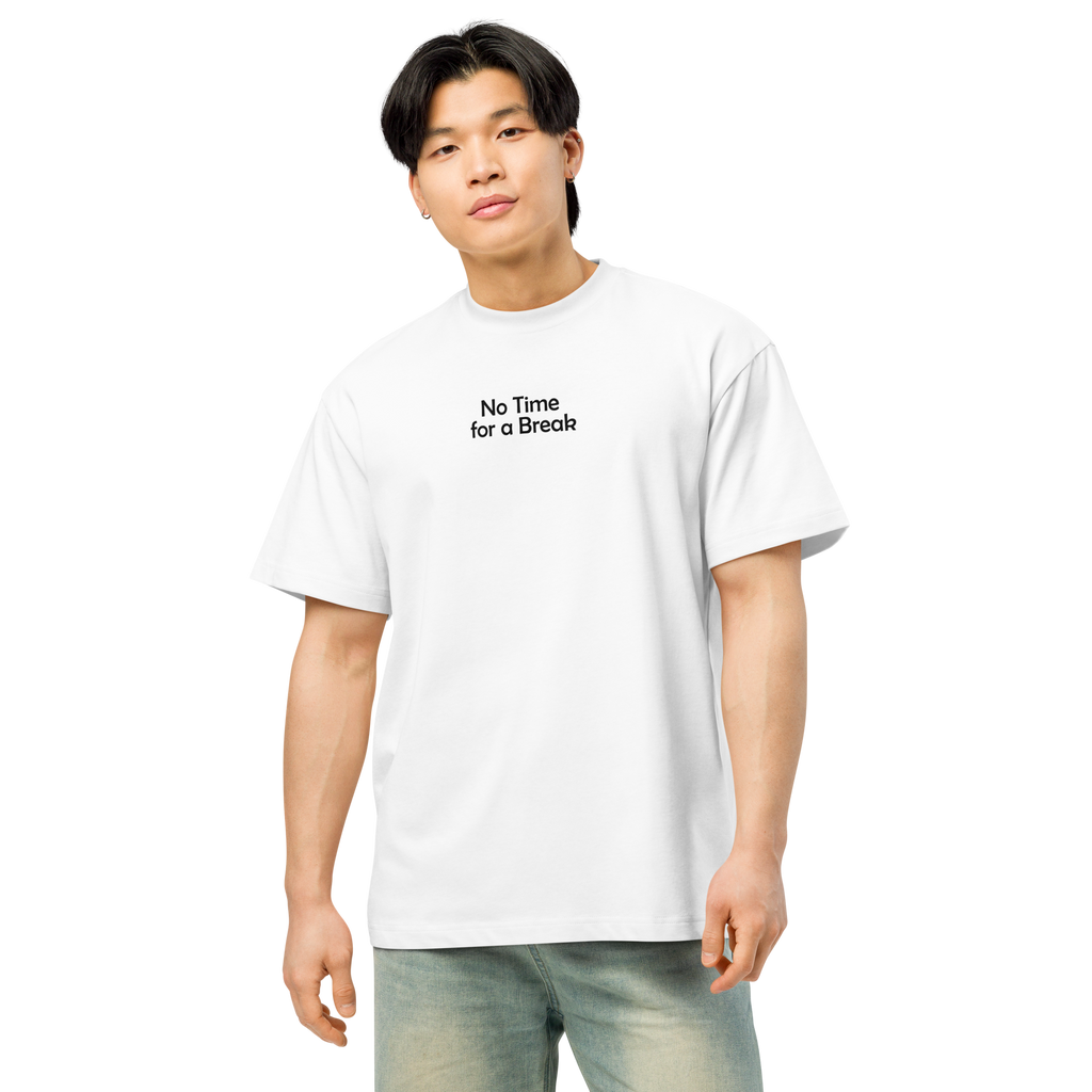 Unisex No Time For Break Box Tee - White
