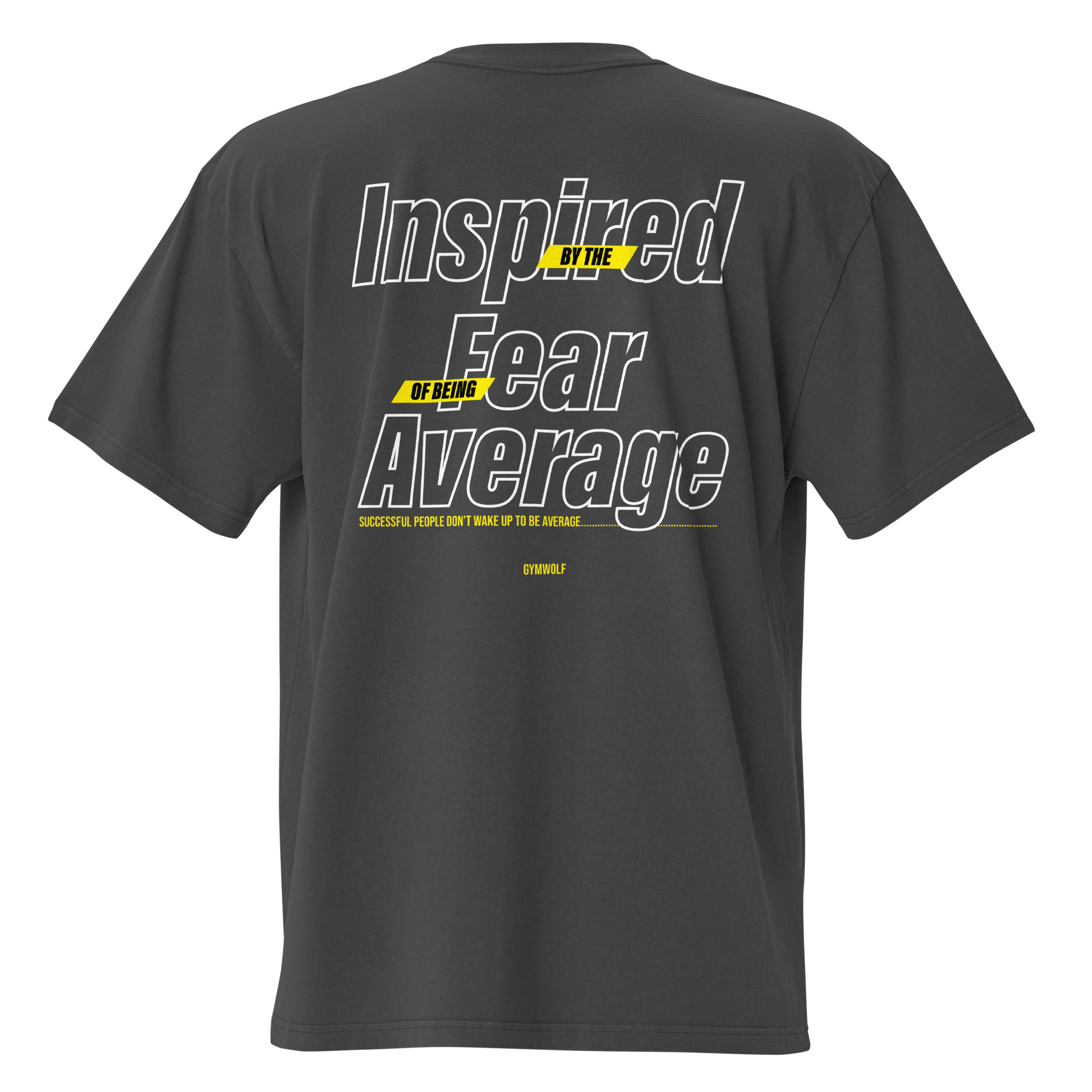 Unisex Fear Of Being Average Oversized Tee - Faded Black