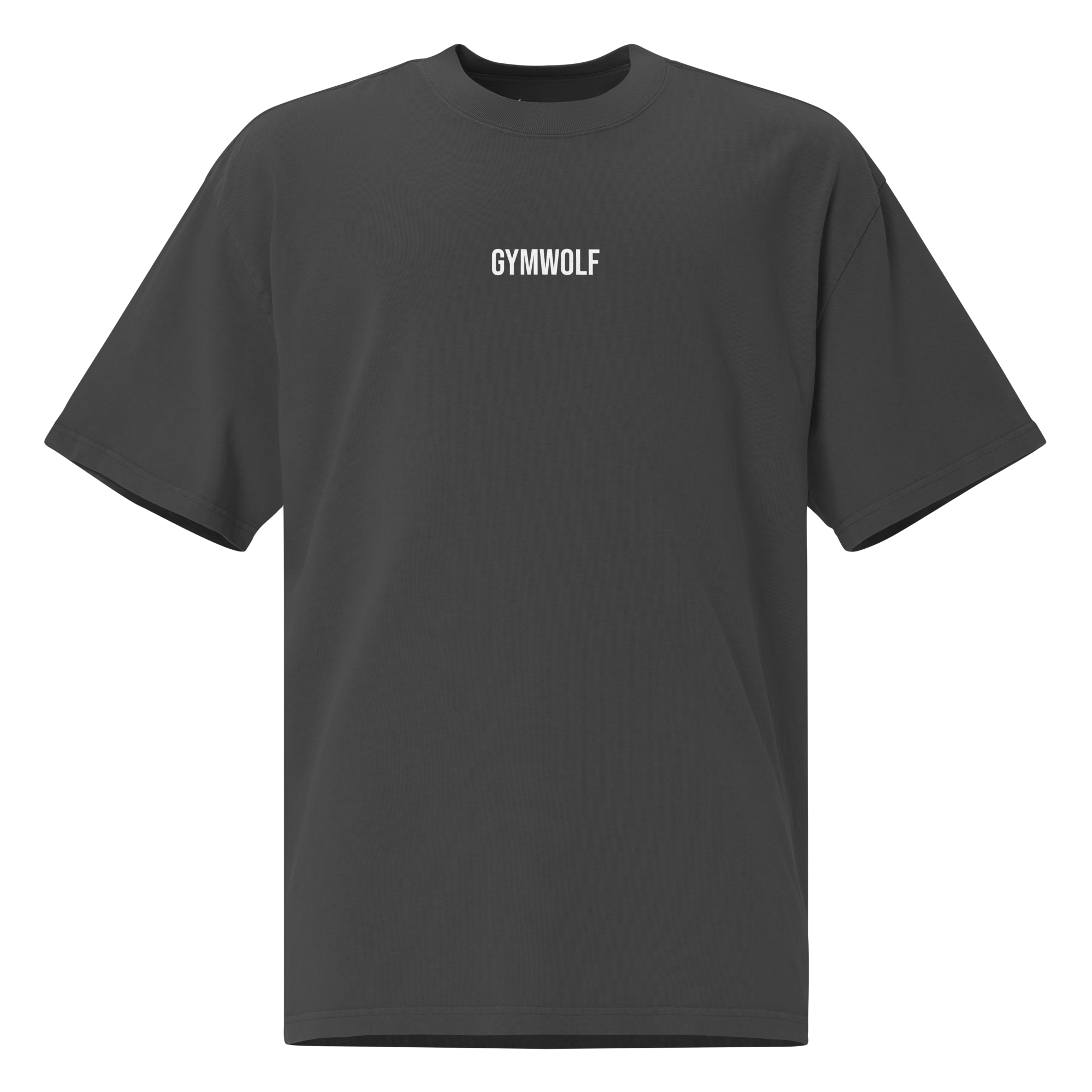 Unisex Barbell Oversized Tee - Faded Black