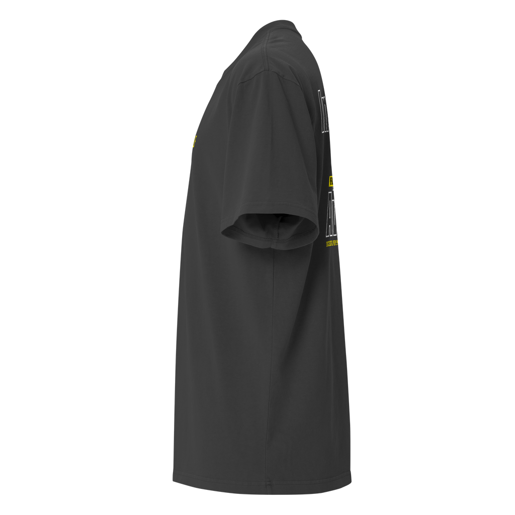 Unisex Fear Of Being Average Oversized Tee - Faded Black