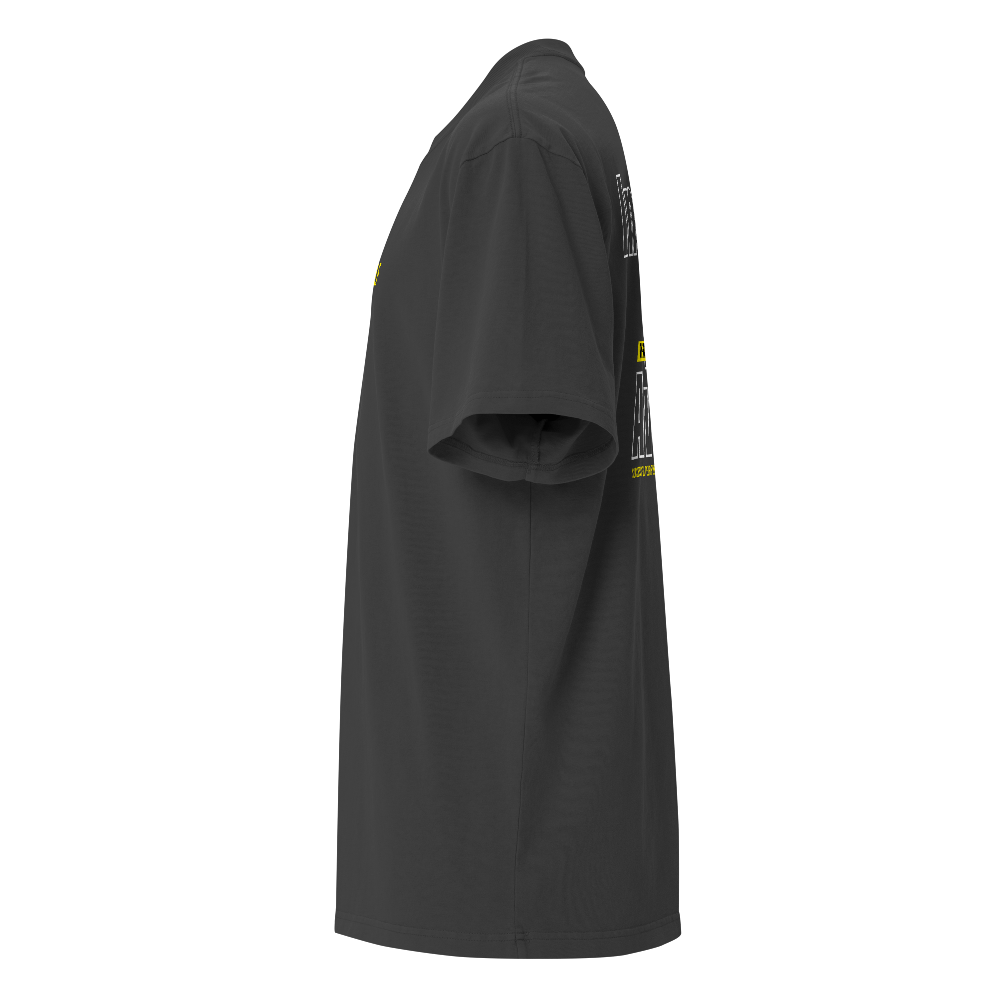 Unisex Fear Of Being Average Oversized Tee - Faded Black