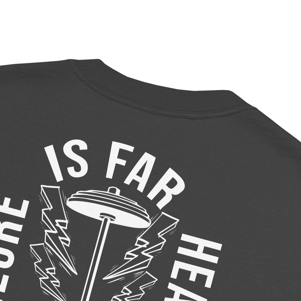 Unisex Barbell Oversized Tee - Faded Black