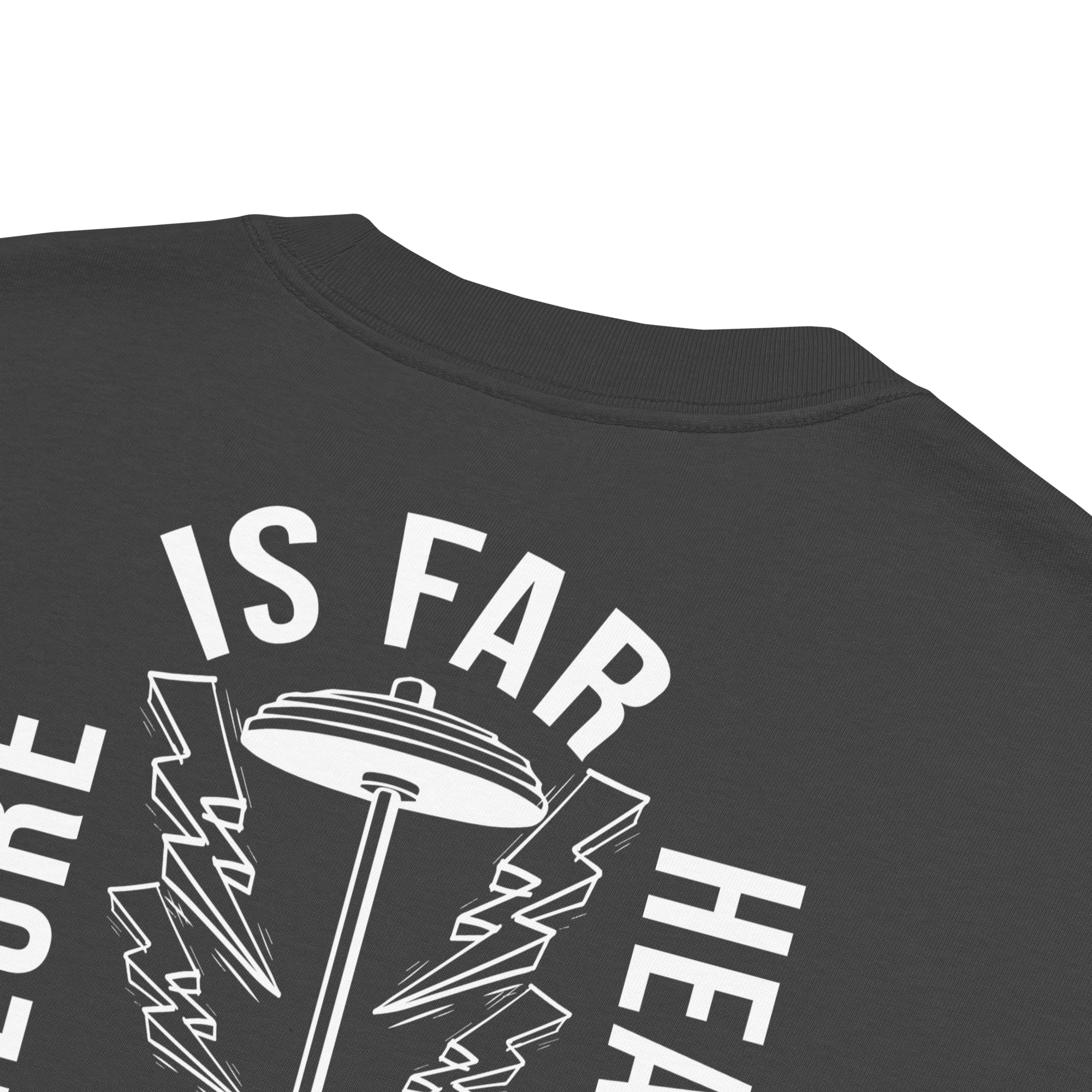 Unisex Barbell Oversized Tee - Faded Black
